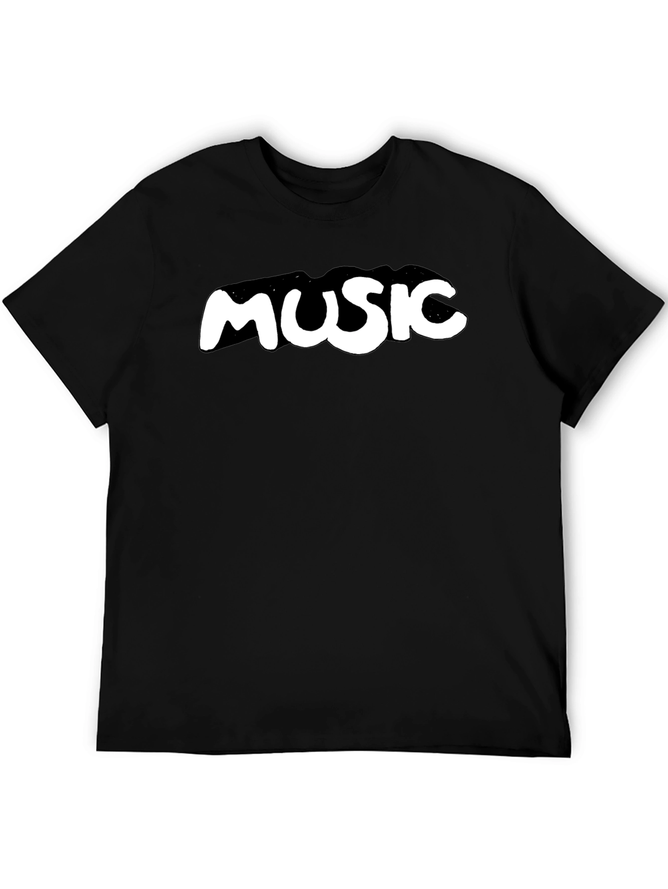 Music Galaxy Mens Black Graphic T-Shirt