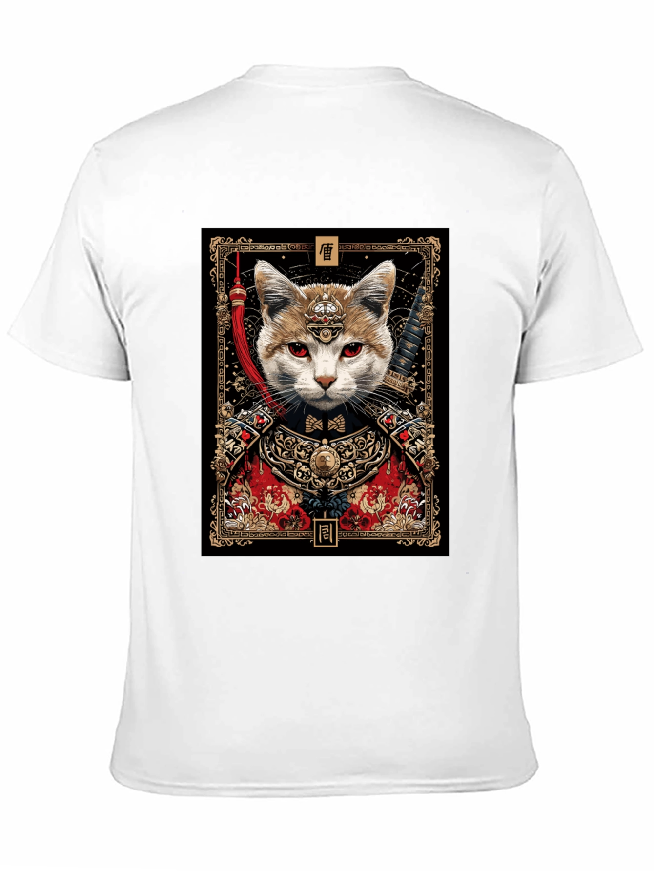 Samurai Cat Graphic Tee - Unique Design