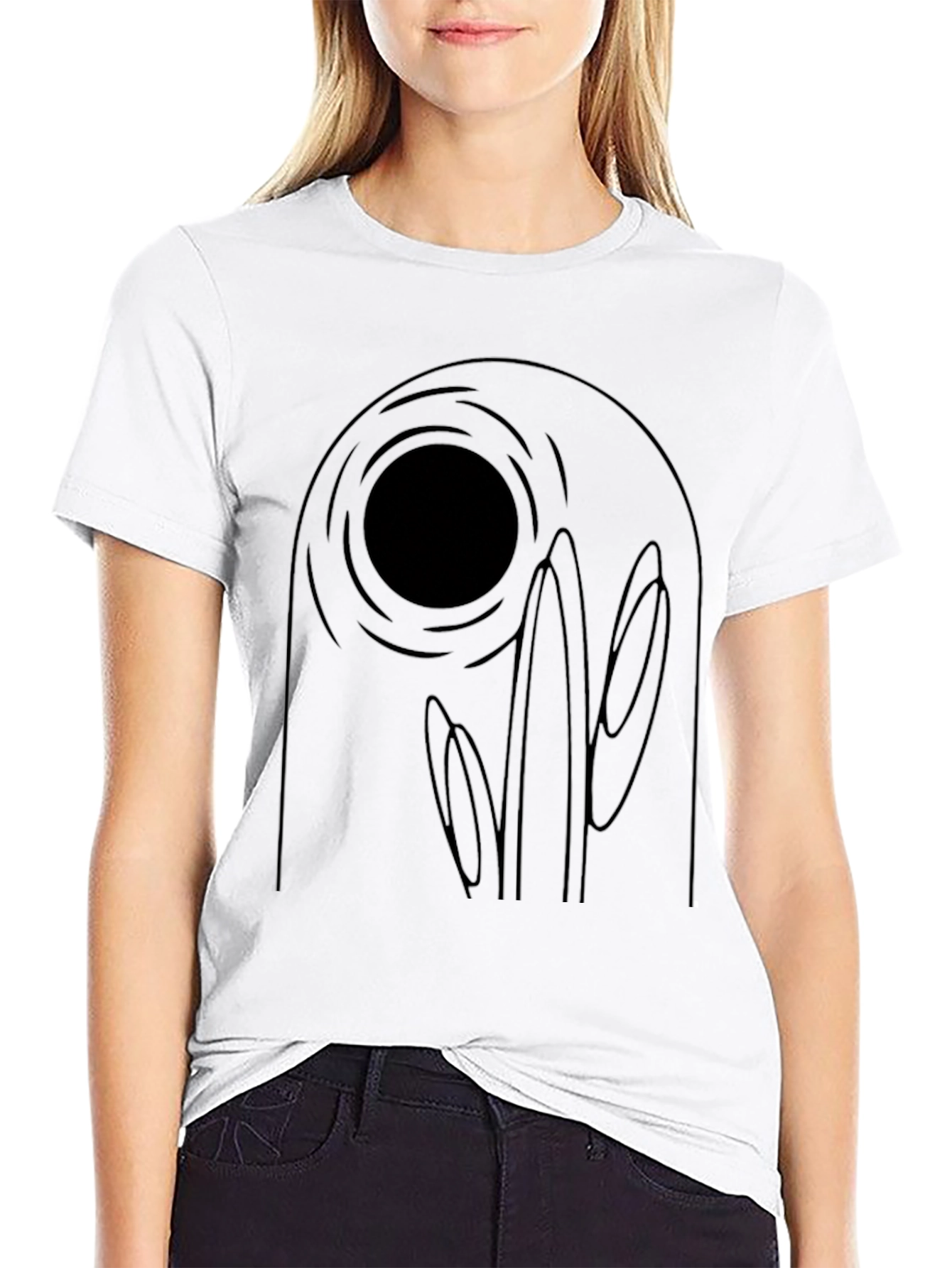 Abstract Black Graphic Tee - Unique Design