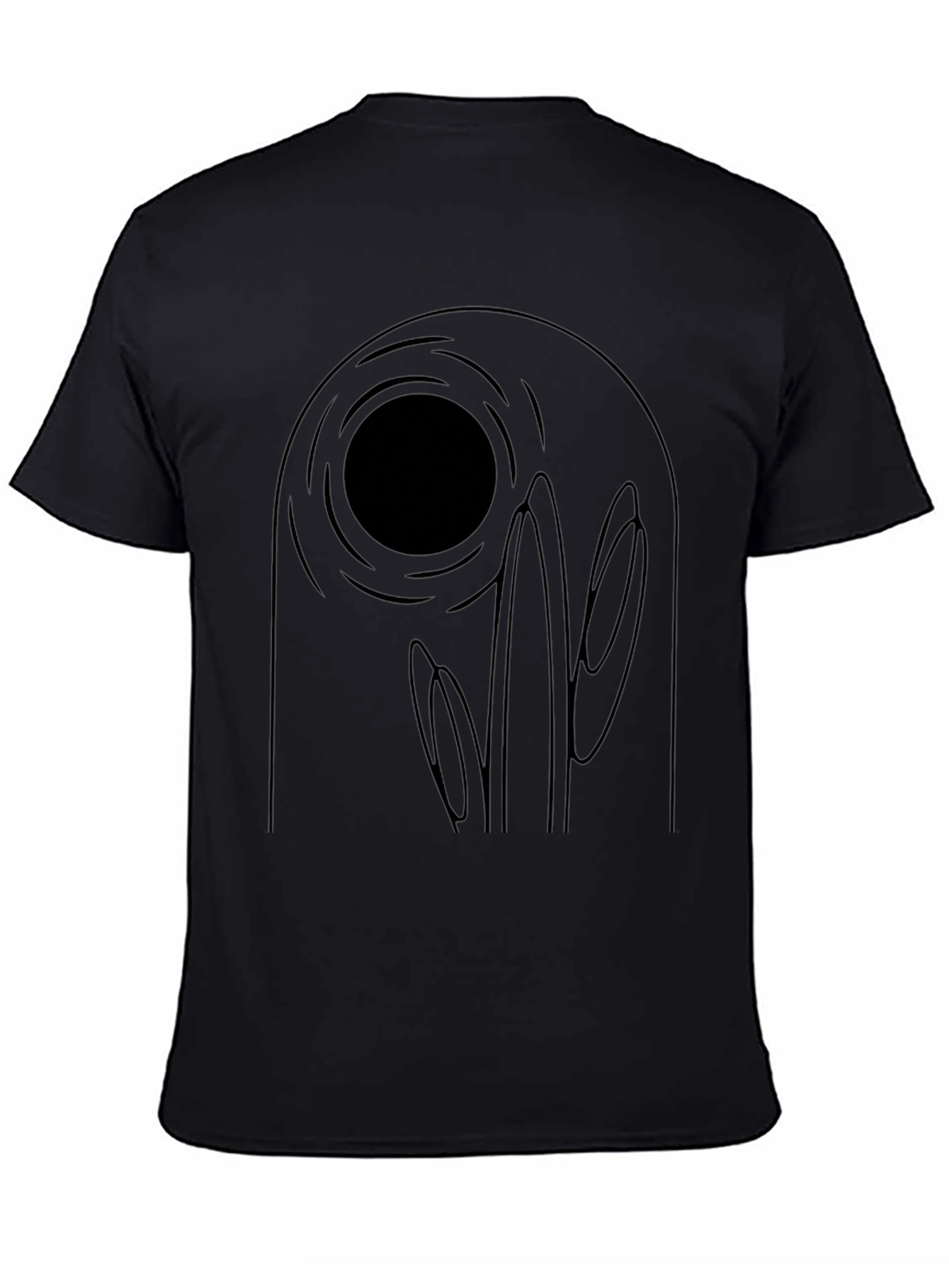 Abstract Black Graphic Tee - Unique Design
