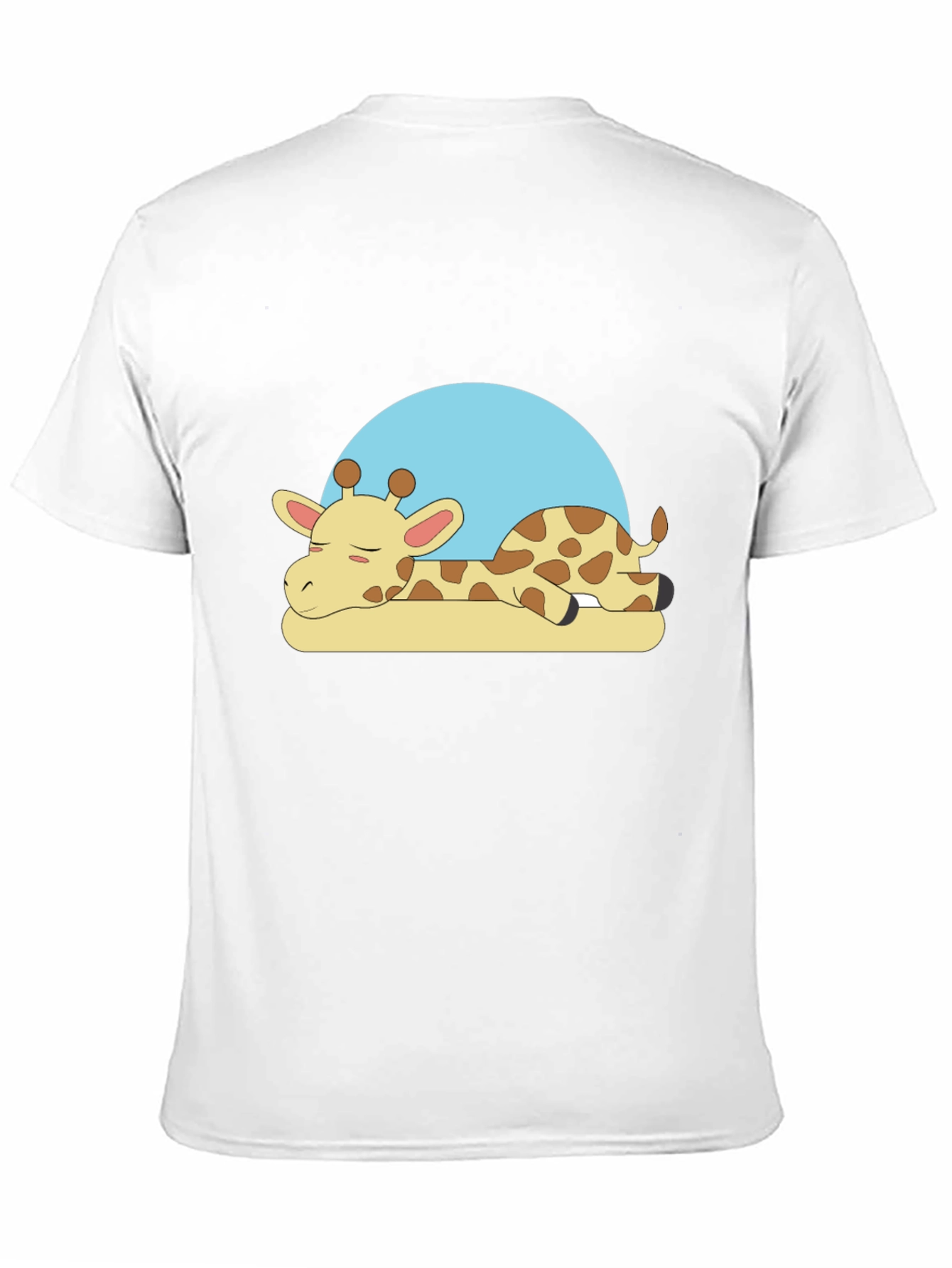 Sleeping Giraffe Graphic Tee - Black Cotton Comfort