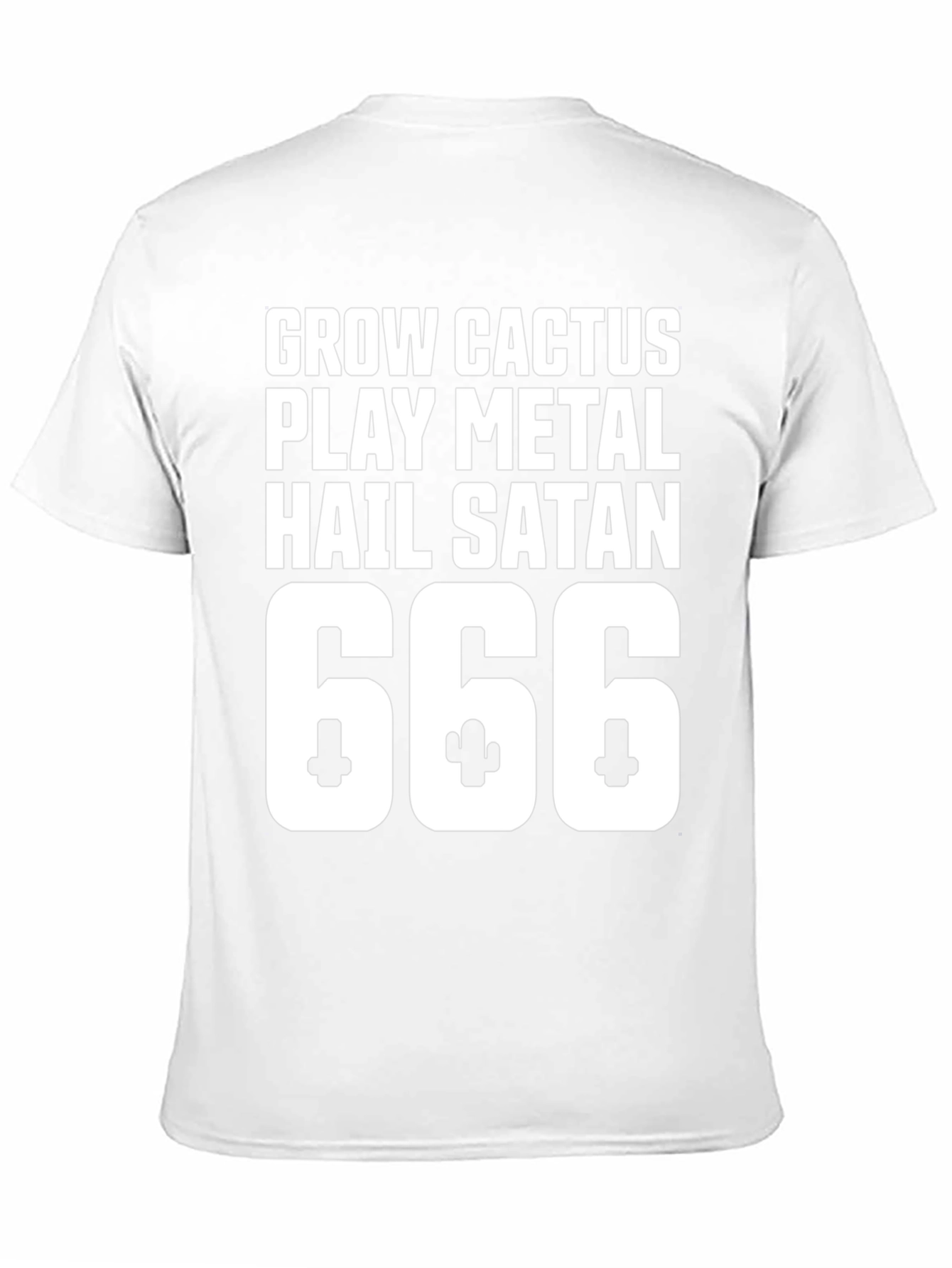 Grow Cactus Play Metal Hail Satan 666 T-Shirt