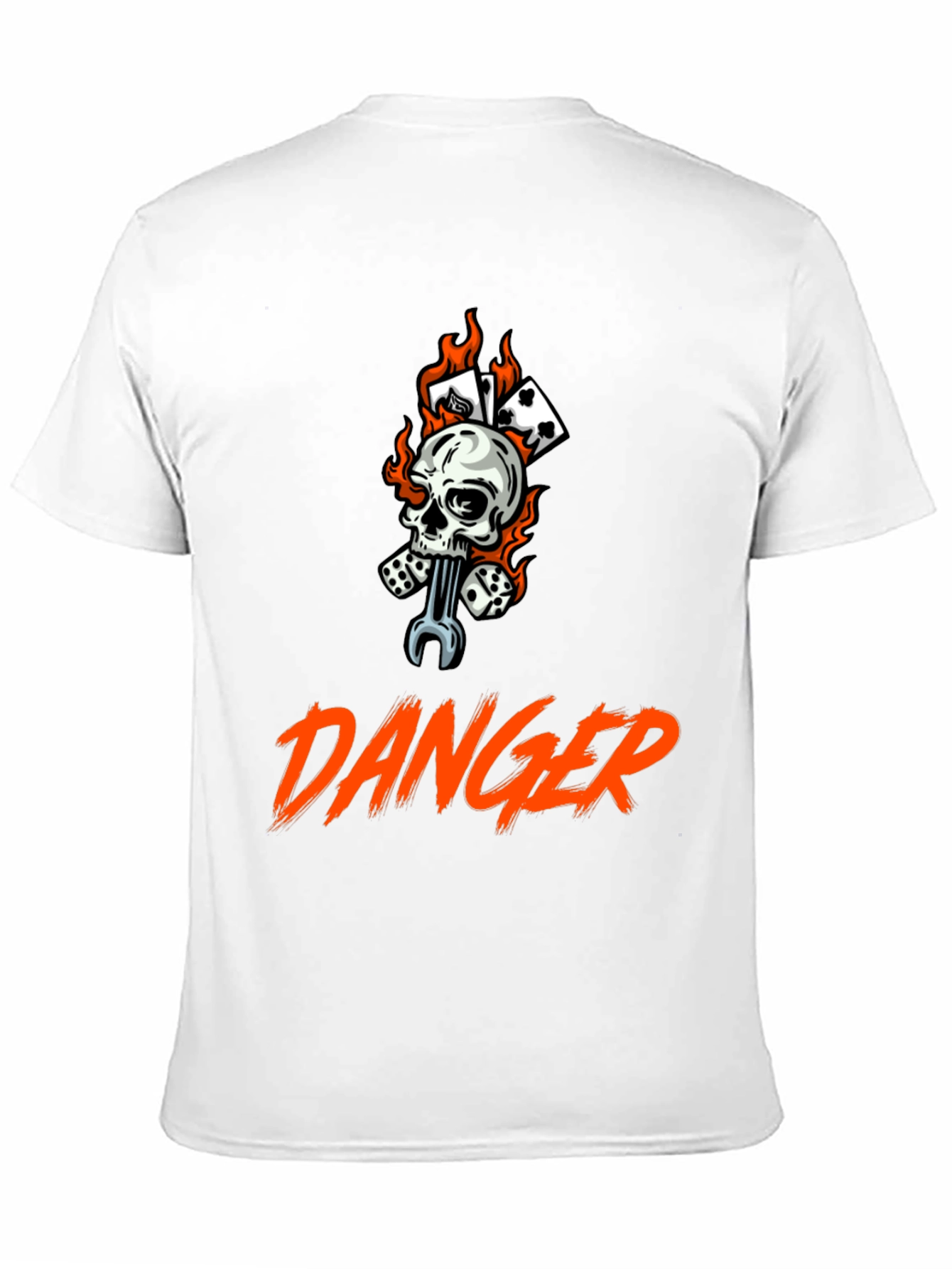 Danger Skull Graphic Black T-Shirt