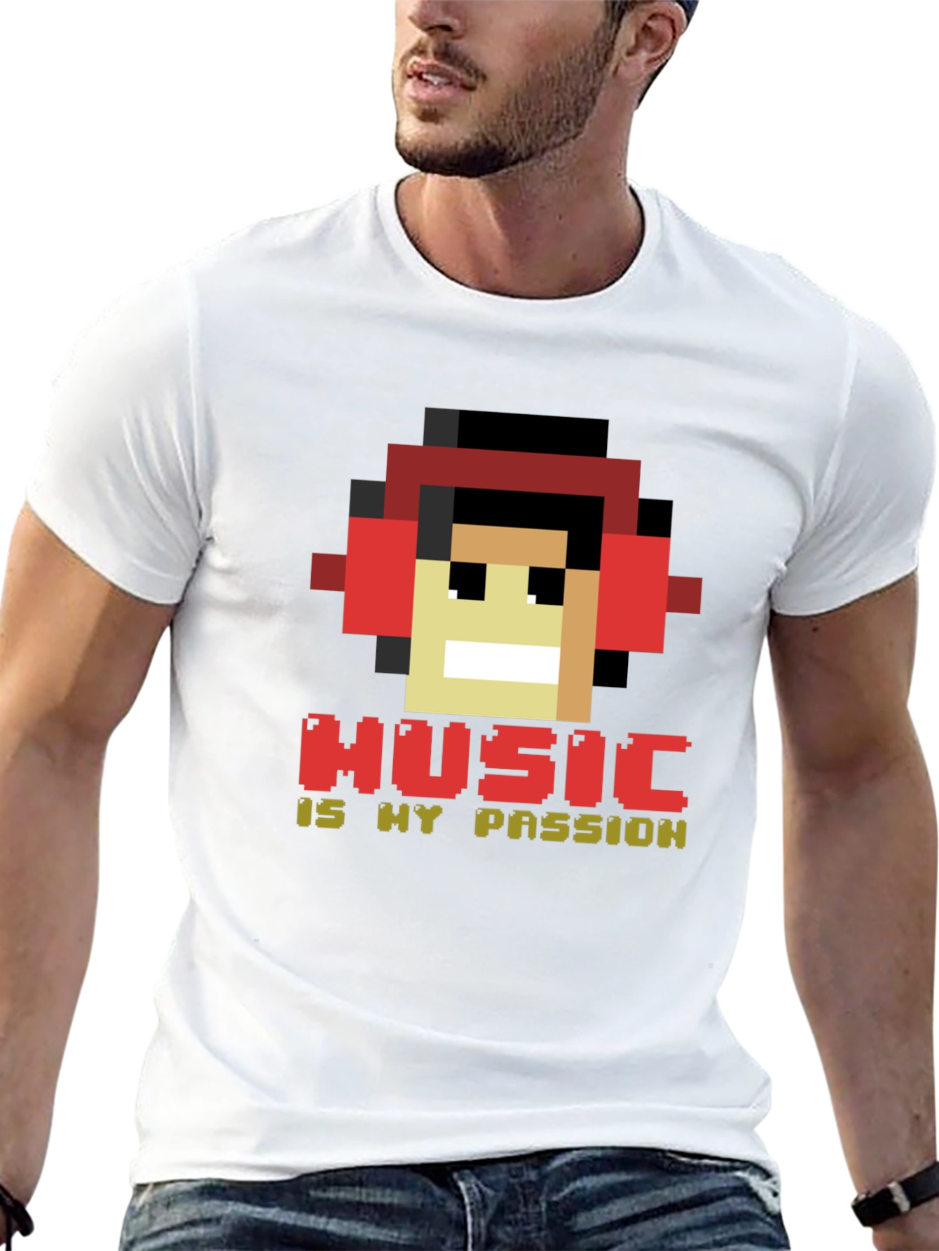 Pixel Music Lover Graphic Tee
