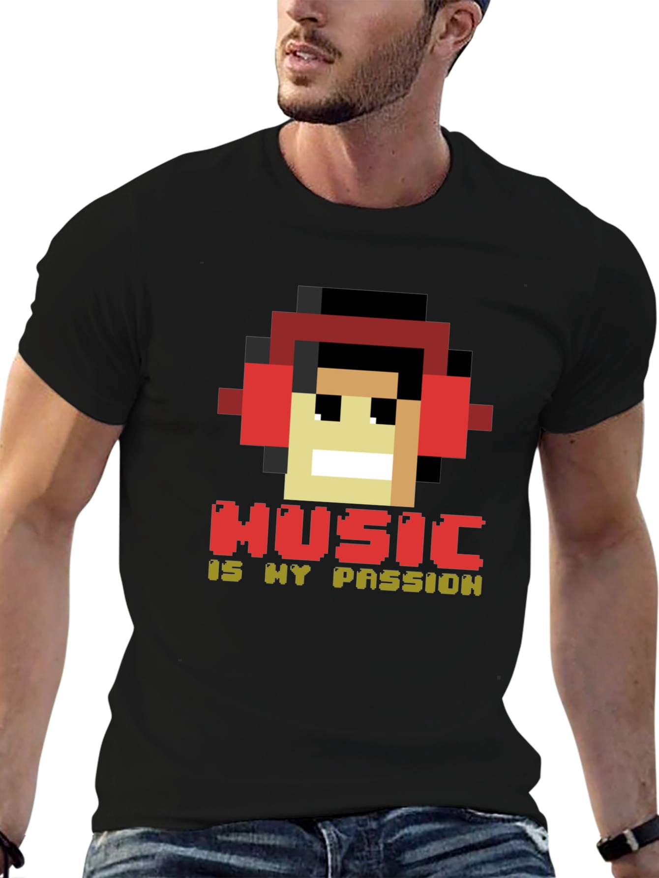 Pixel Music Lover Graphic Tee