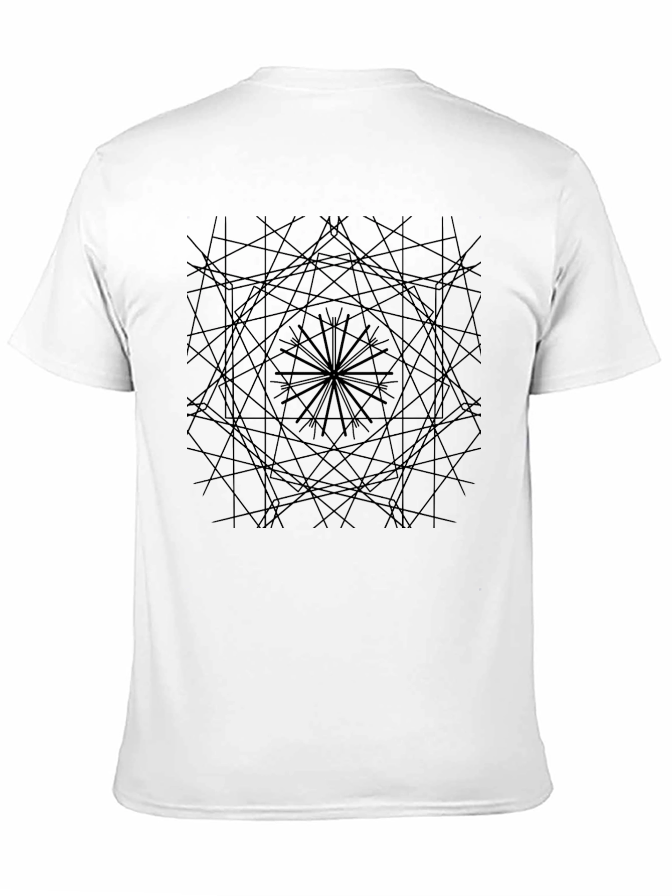 Abstract Geometric Black Graphic Tee