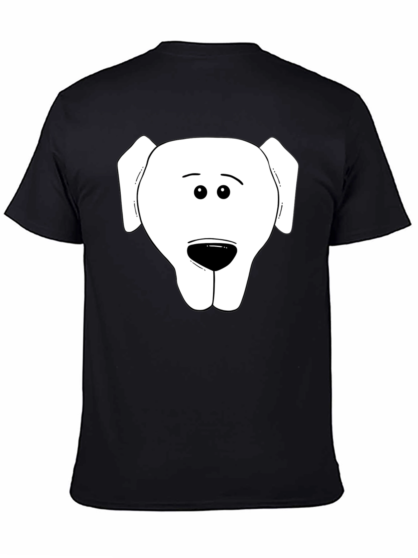 Dog Face Graphic Tee - Black Casual T-Shirt