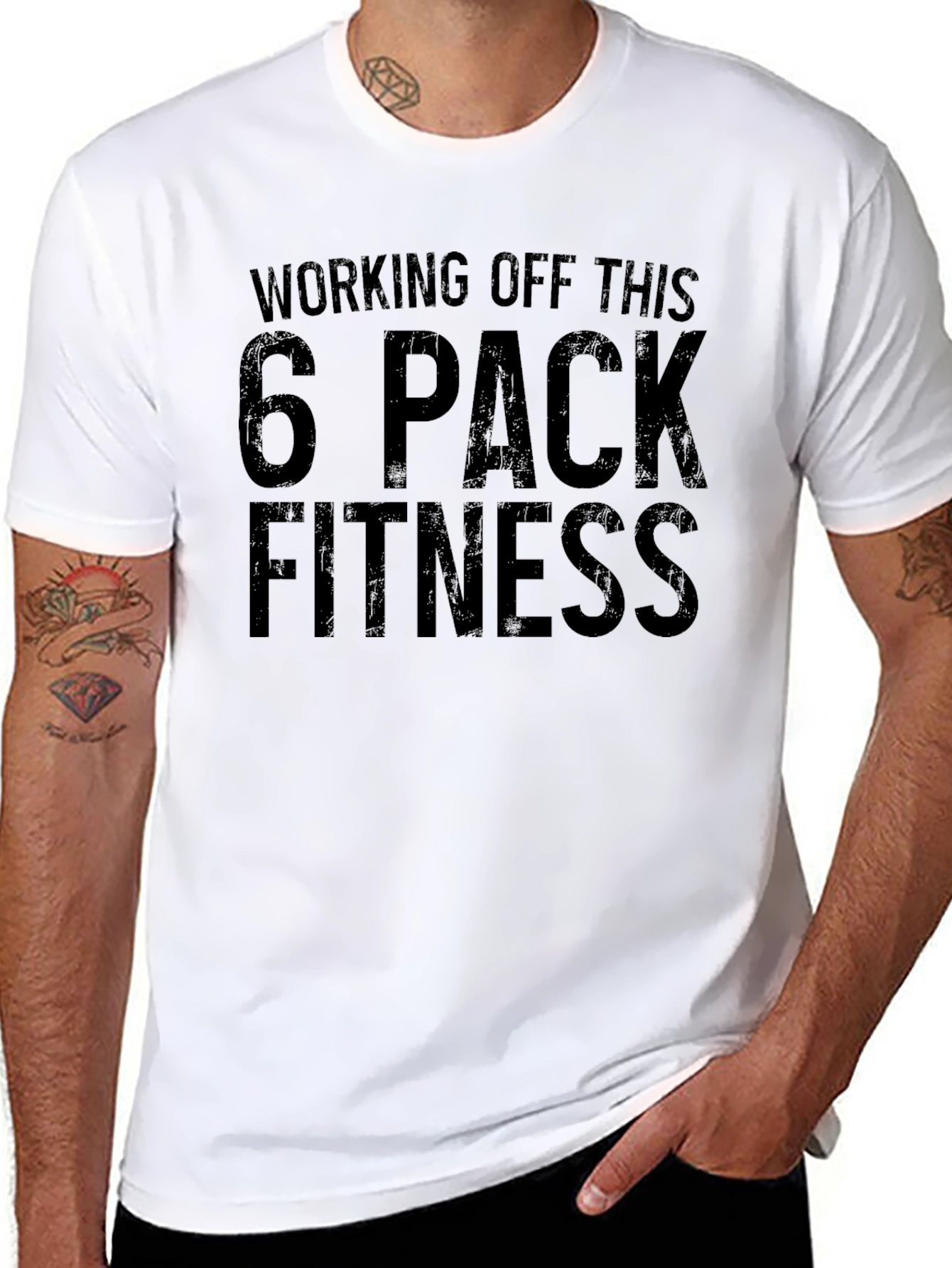 Working Off This 6 Pack Fitness T-Shirt
