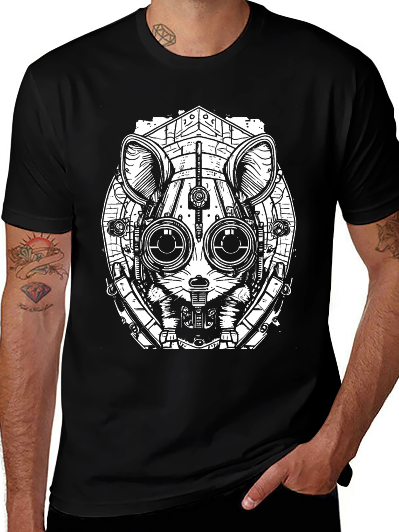 Steampunk Rat Graphic T-Shirt