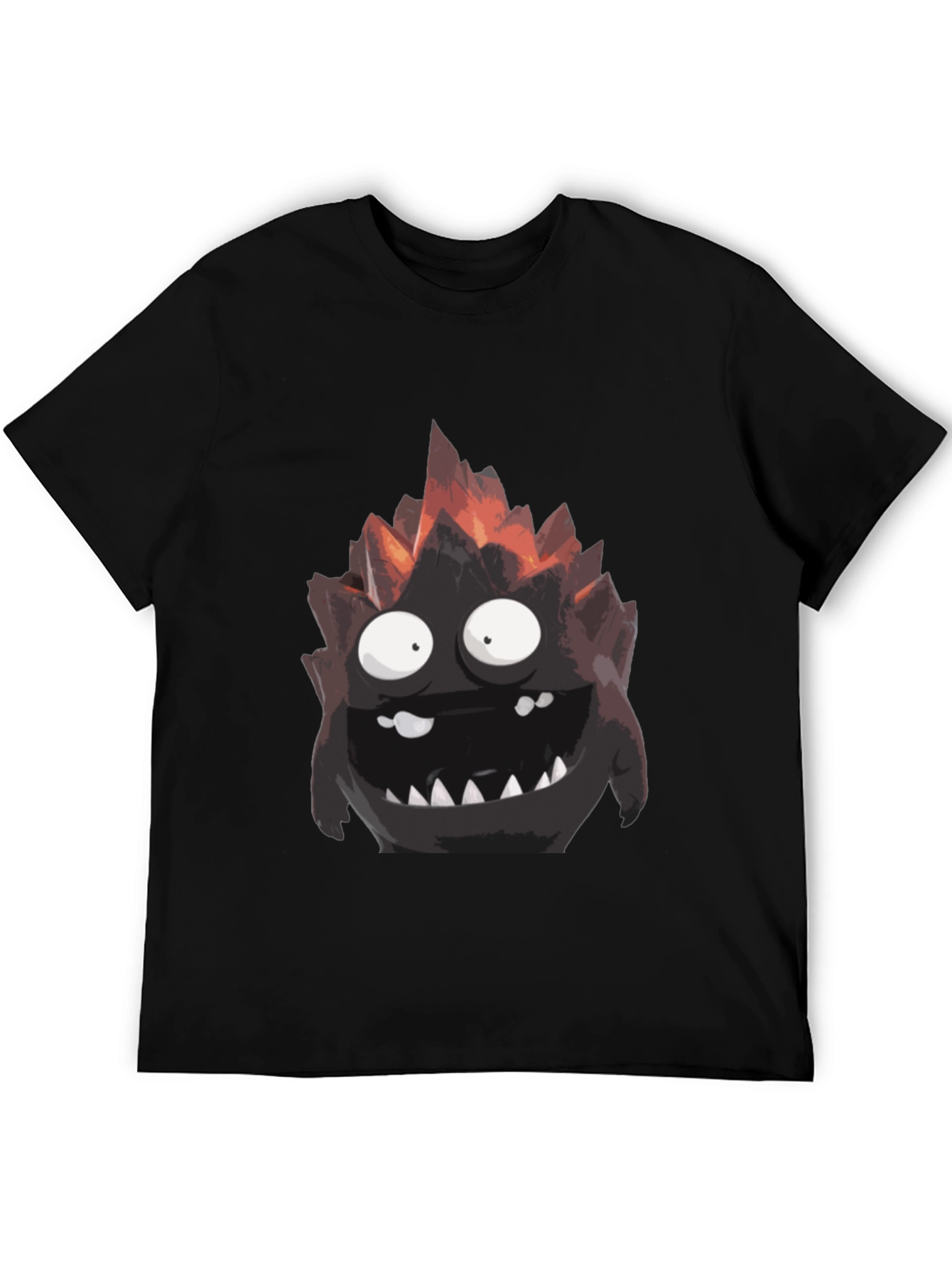 Monster Graphic Tee - Black Cotton T-Shirt