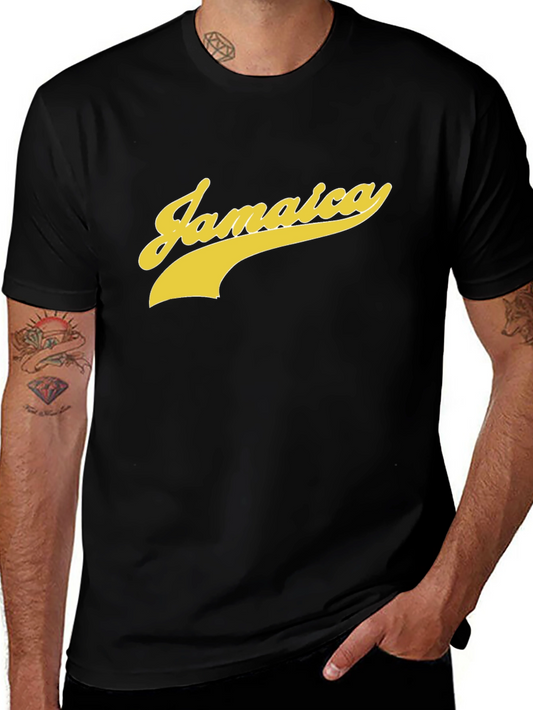 Jamaica Script Tee - Bold Style Black T-Shirt