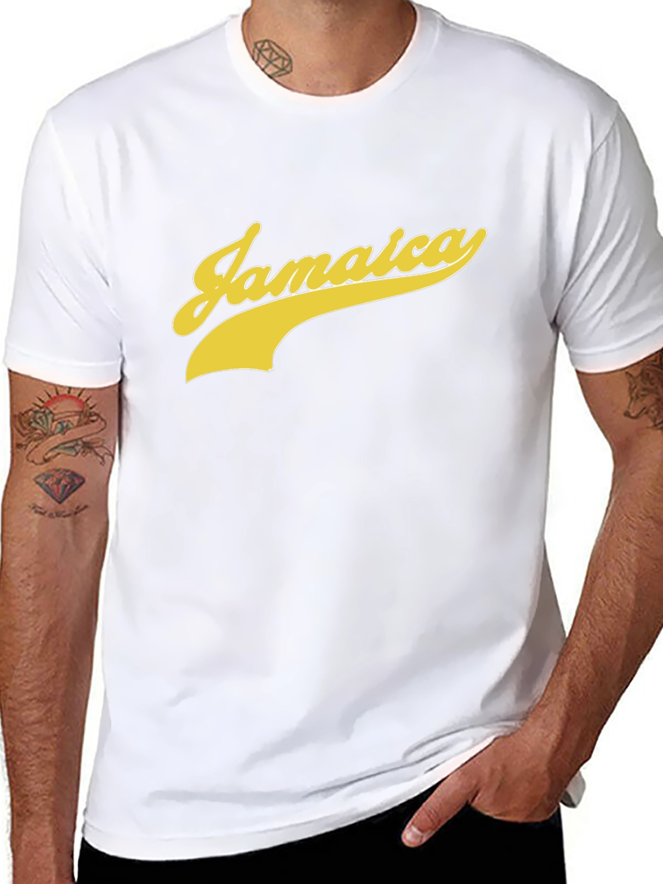 Jamaica Script Tee - Bold Style Black T-Shirt
