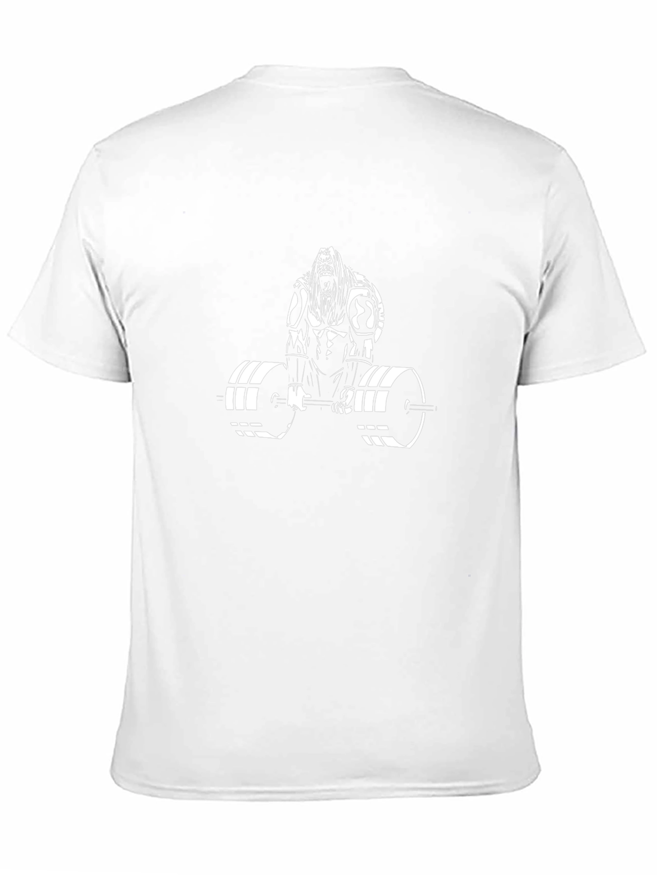 Graphic Print Black T-Shirt - Weightlifting Design