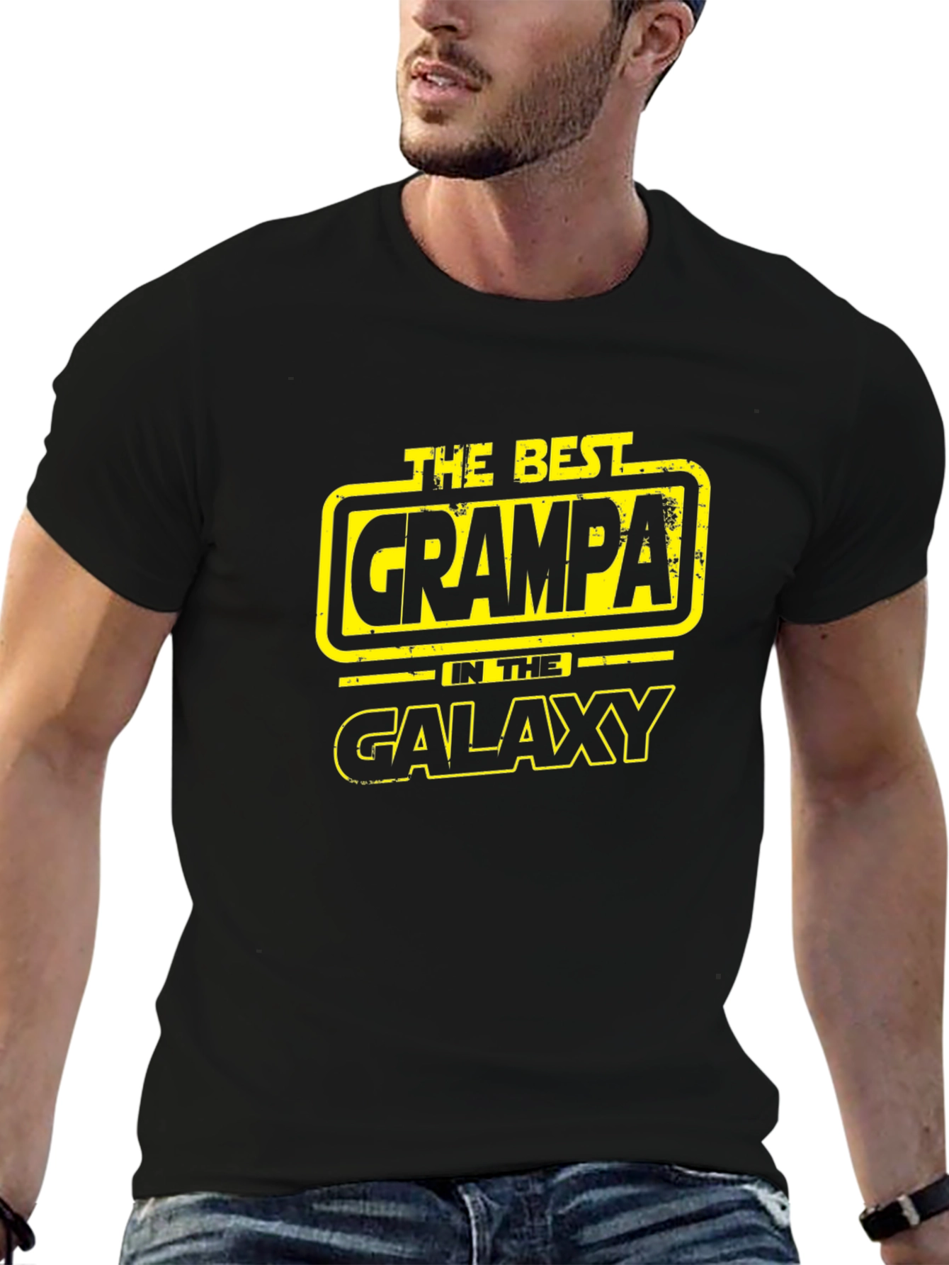 The Best Grampa in the Galaxy Black T-Shirt