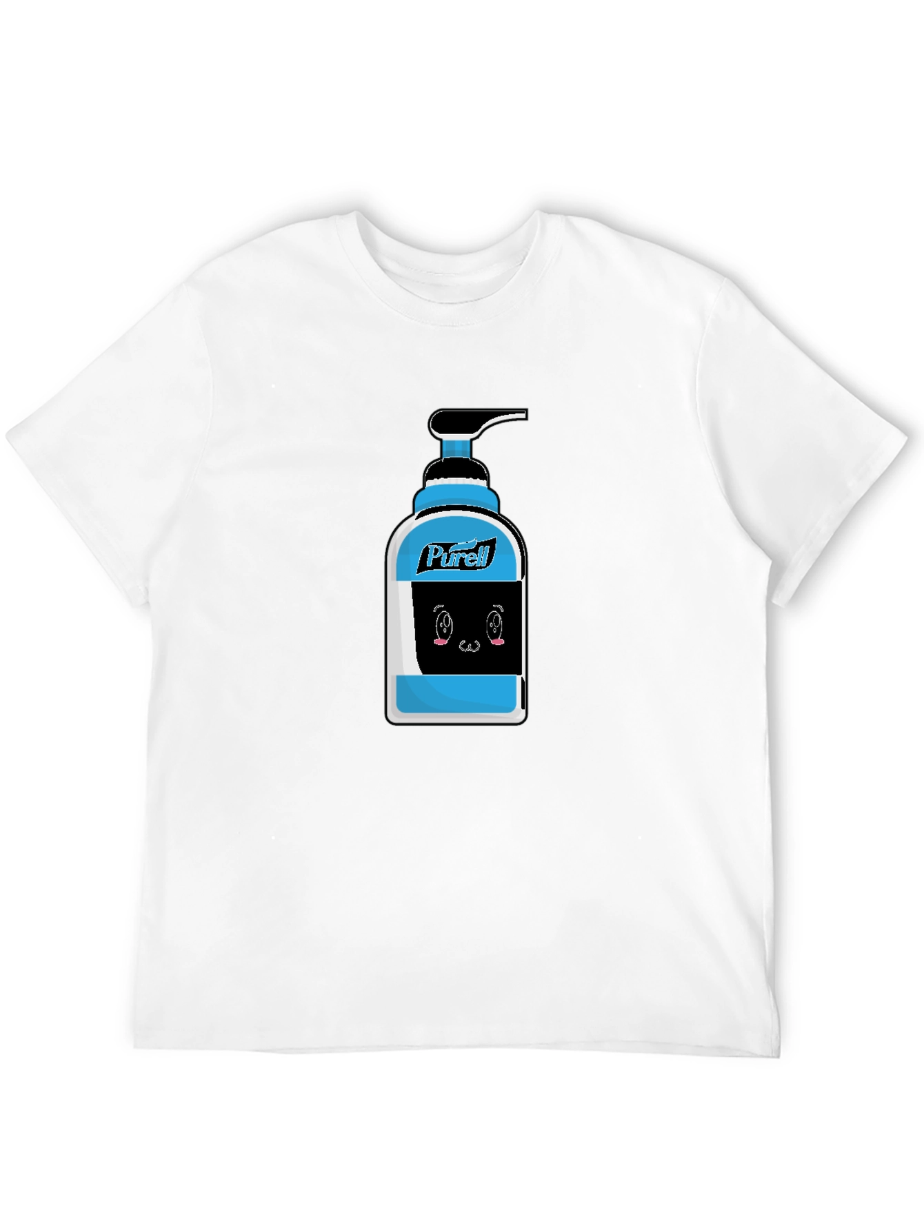 Purell Cartoon Graphic Black T-Shirt