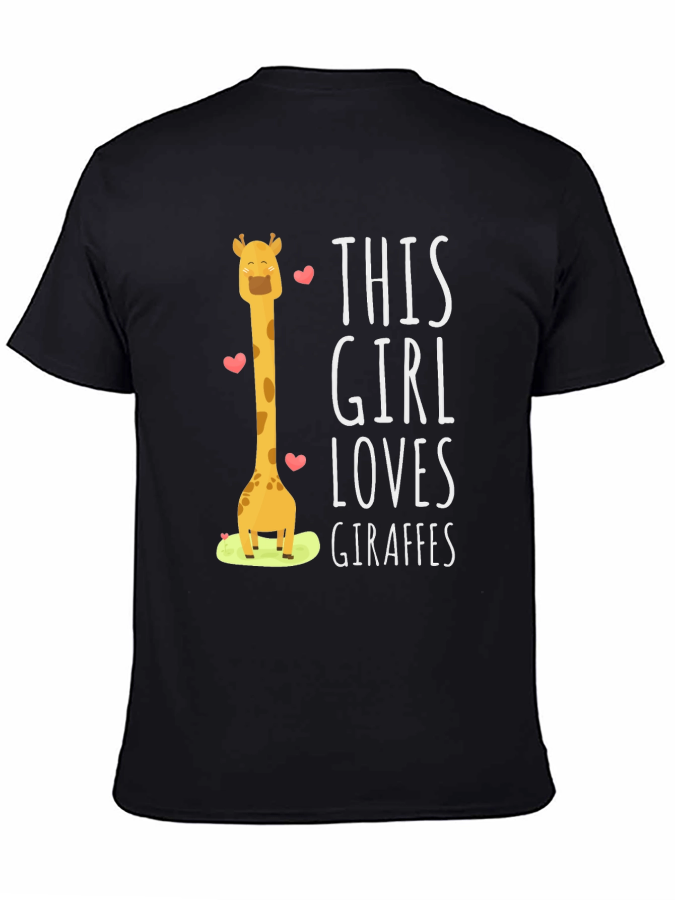 Giraffe Lovers Black T-Shirt
