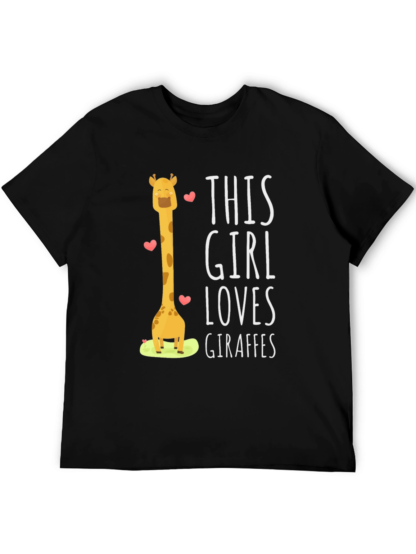 Giraffe Lovers Black T-Shirt