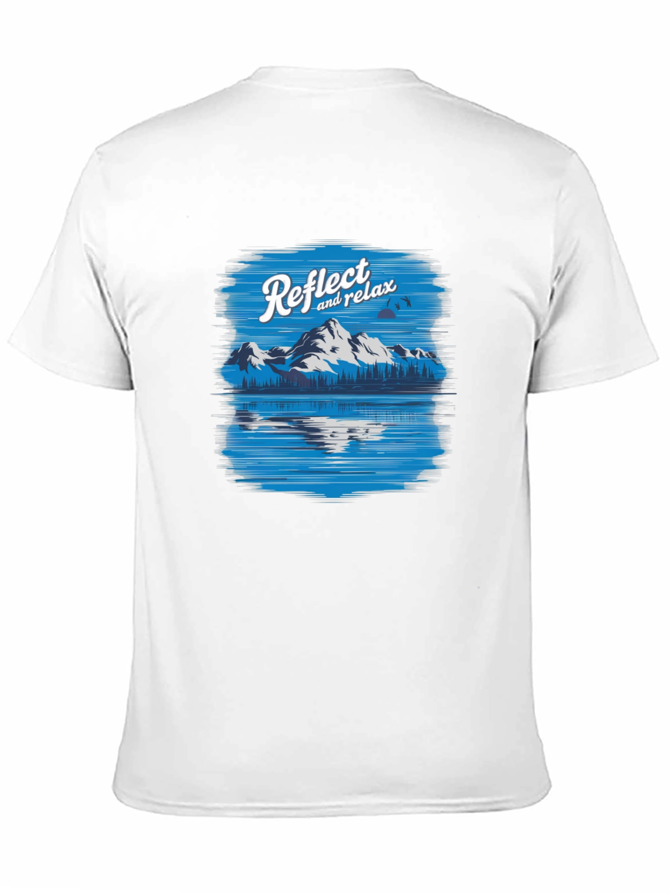 Reflect & Relax Mountain Scene Graphic Tee