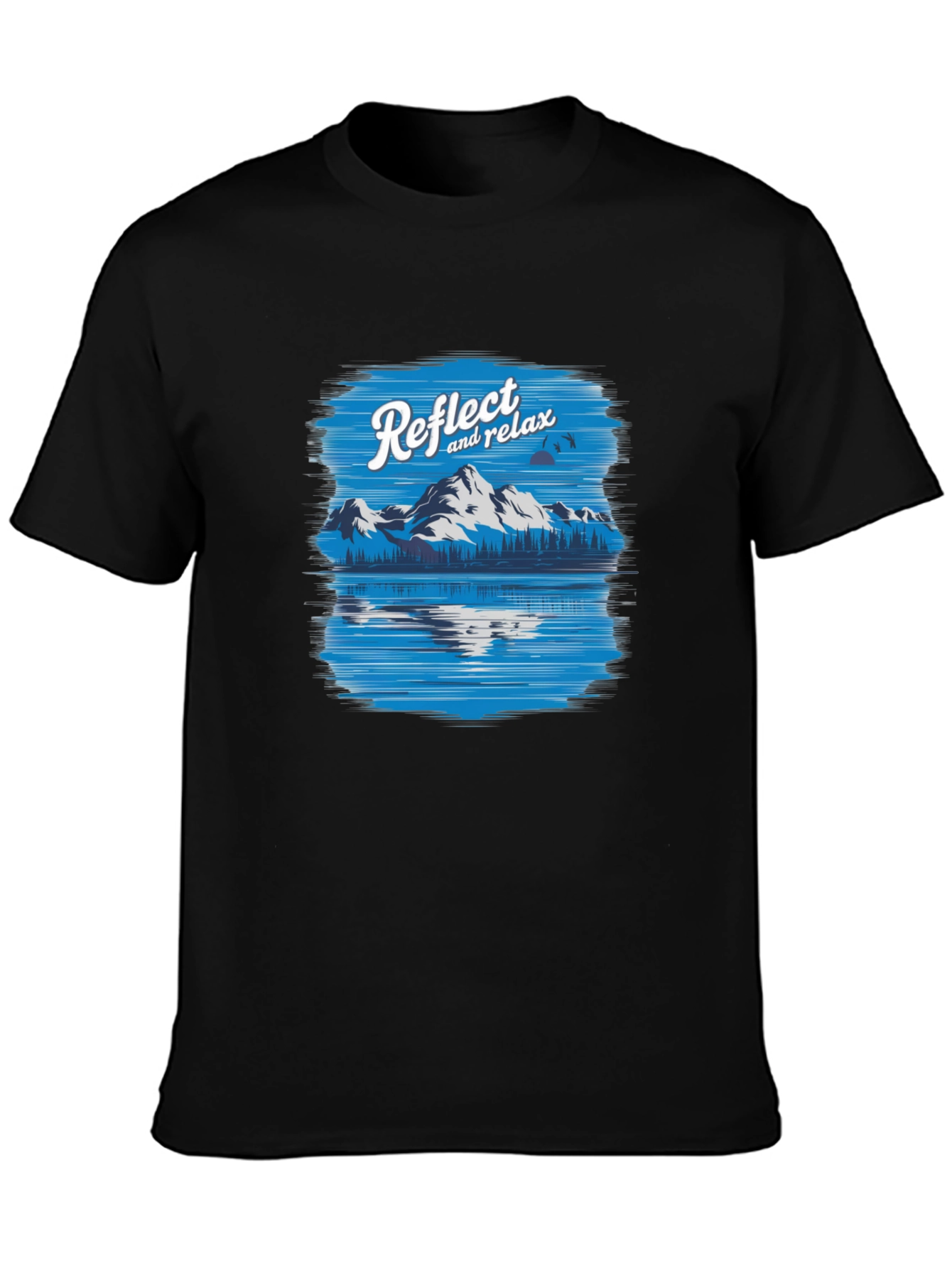 Reflect & Relax Mountain Scene Graphic Tee