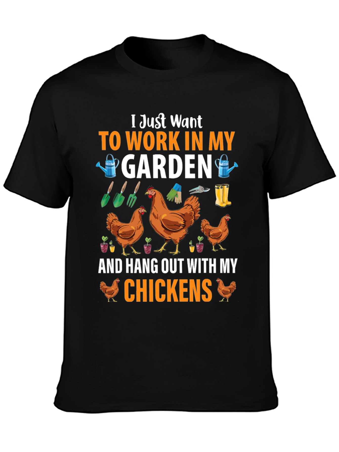 Gardening & Chickens Graphic Tee