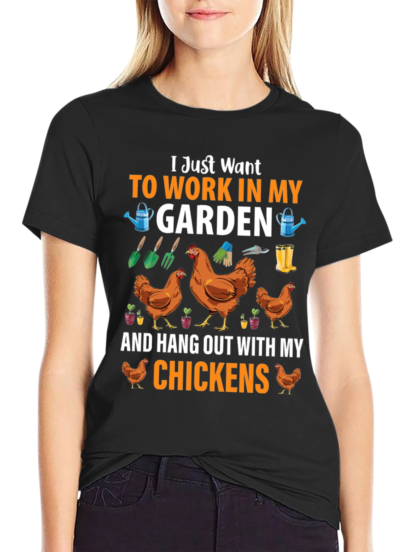 Gardening & Chickens Graphic Tee