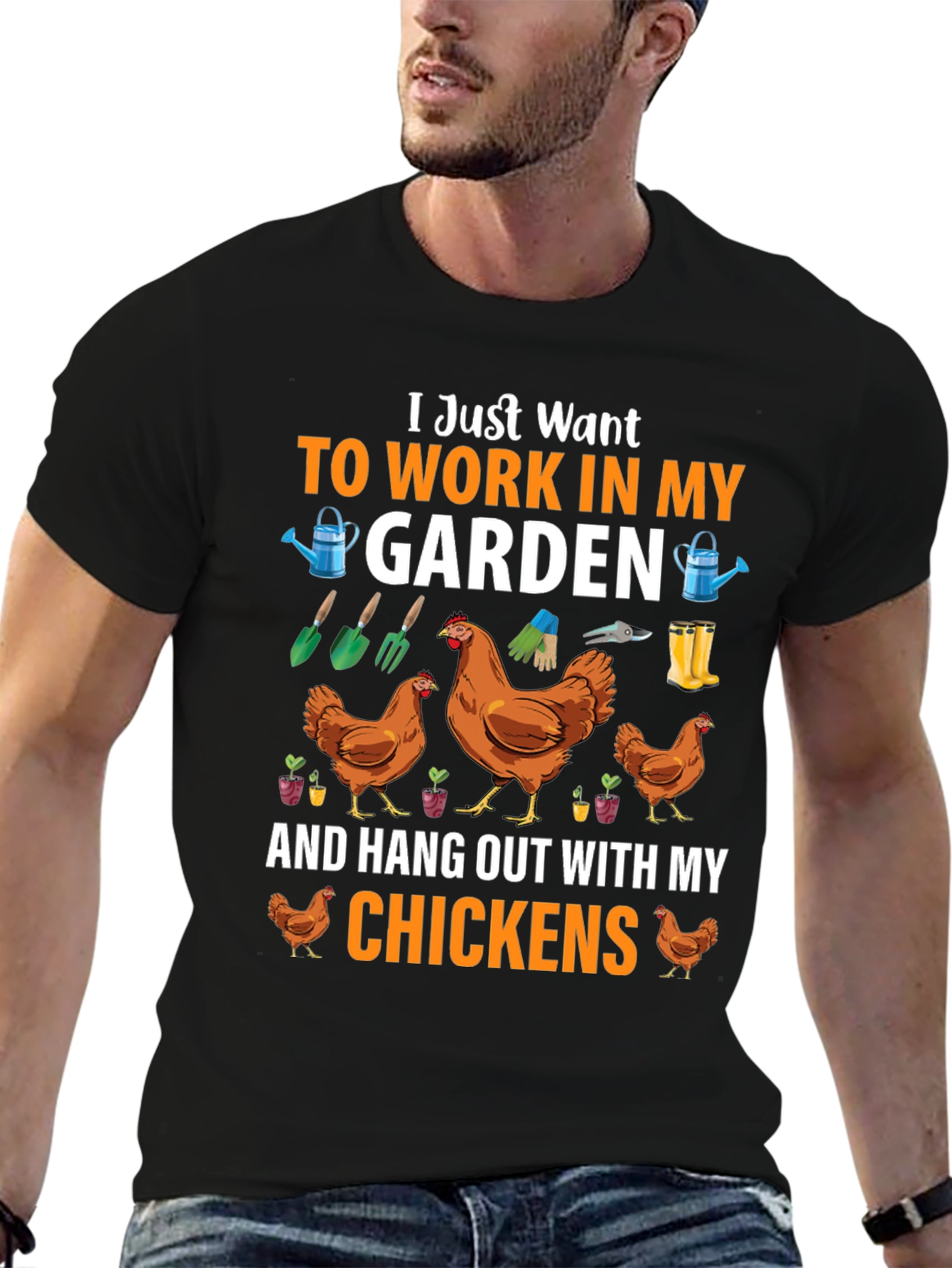 Gardening & Chickens Graphic Tee