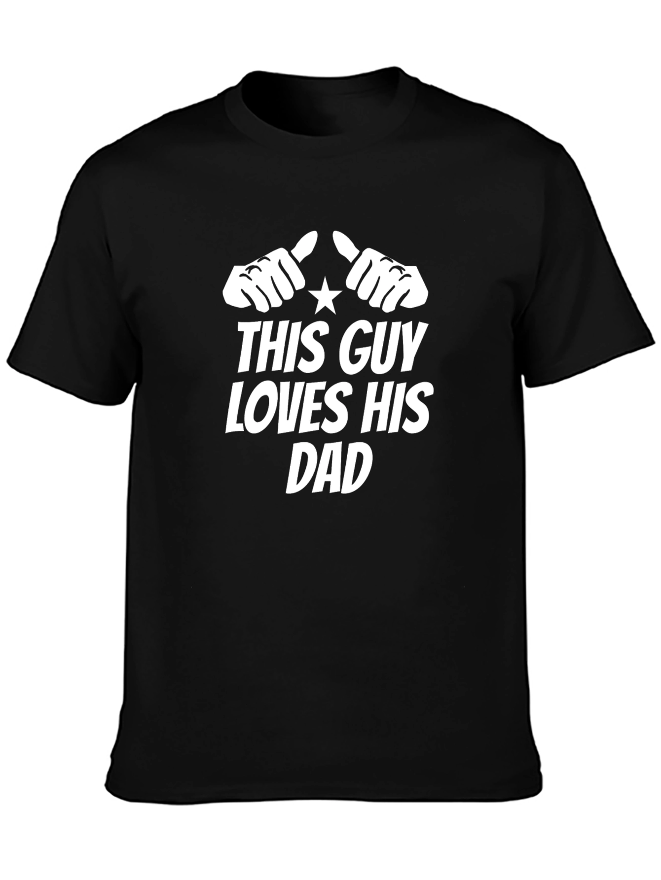 This Guy Loves His Dad T-Shirt - Black