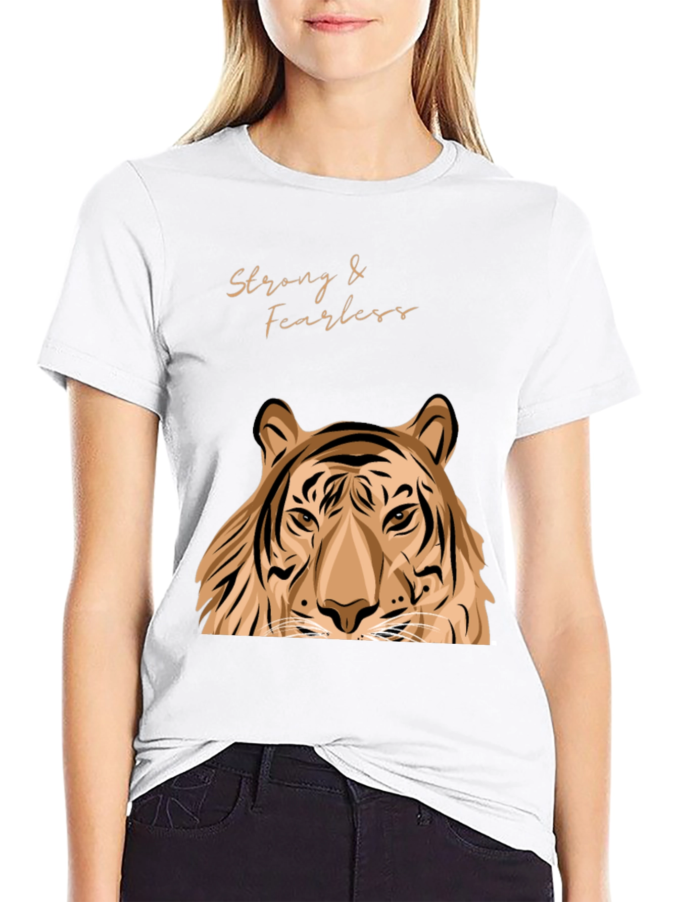 Strong & Fearless Tiger Graphic Tee