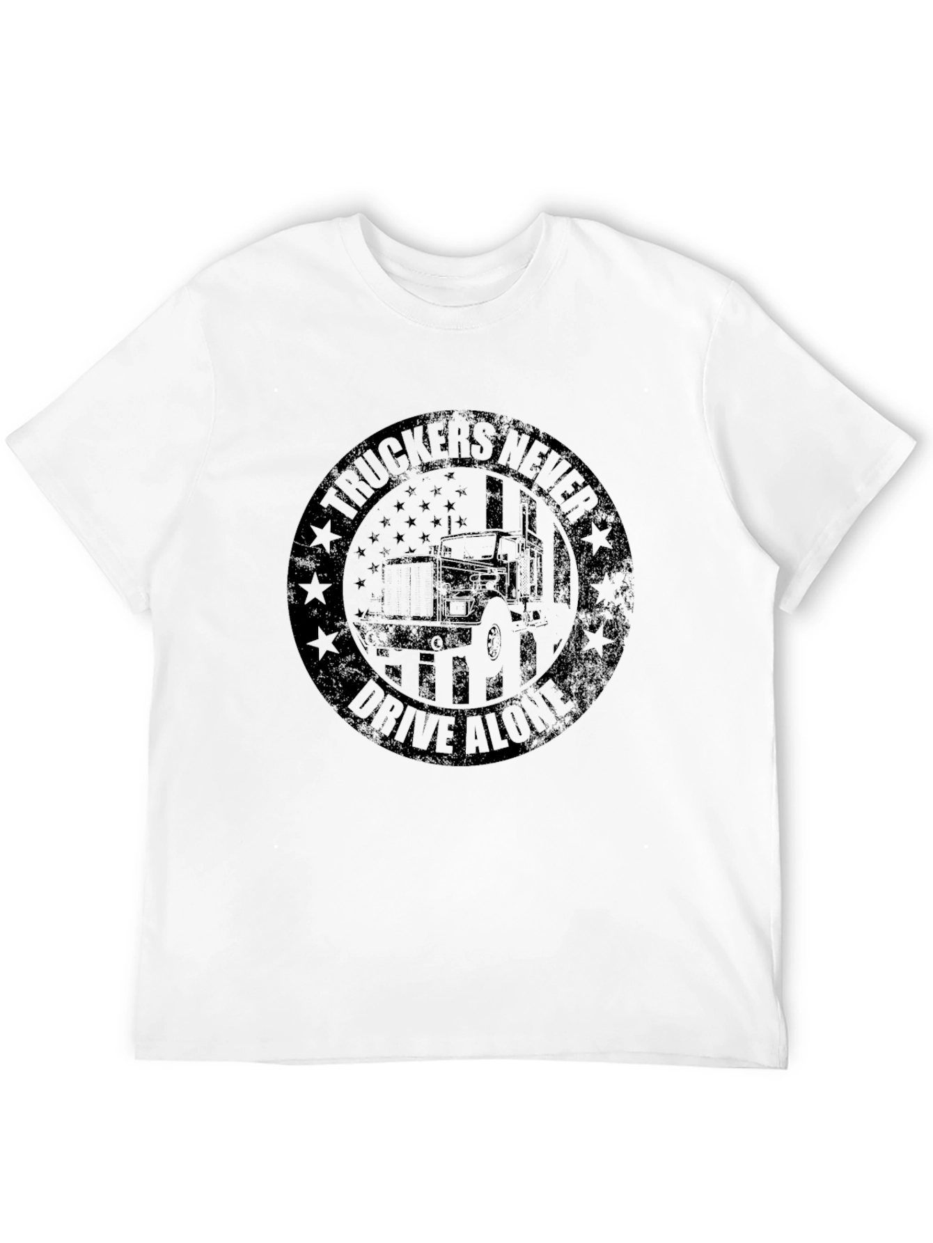 Truckers Never Drive Alone Graphic T-Shirt