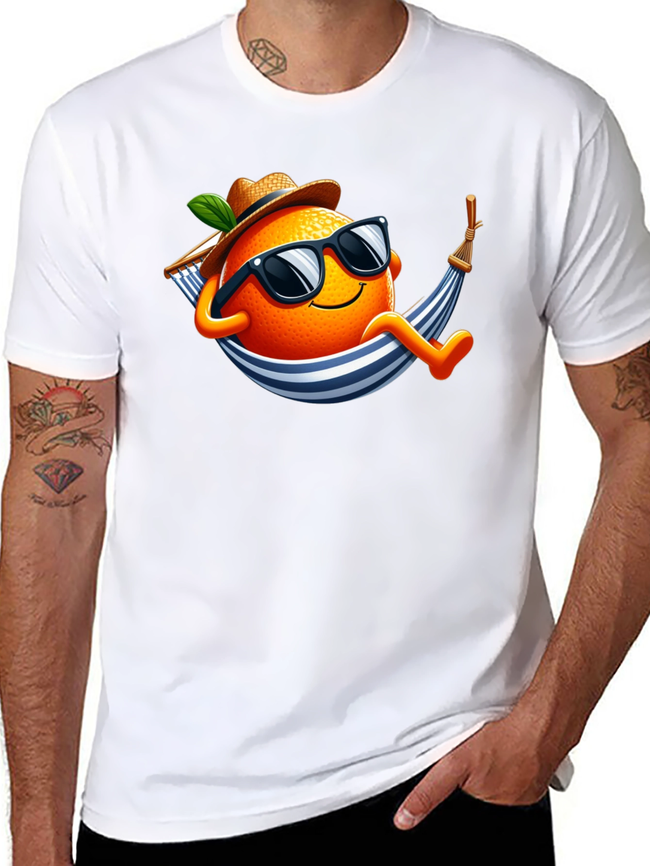 Relaxing Orange T-Shirt: Summer Vibes