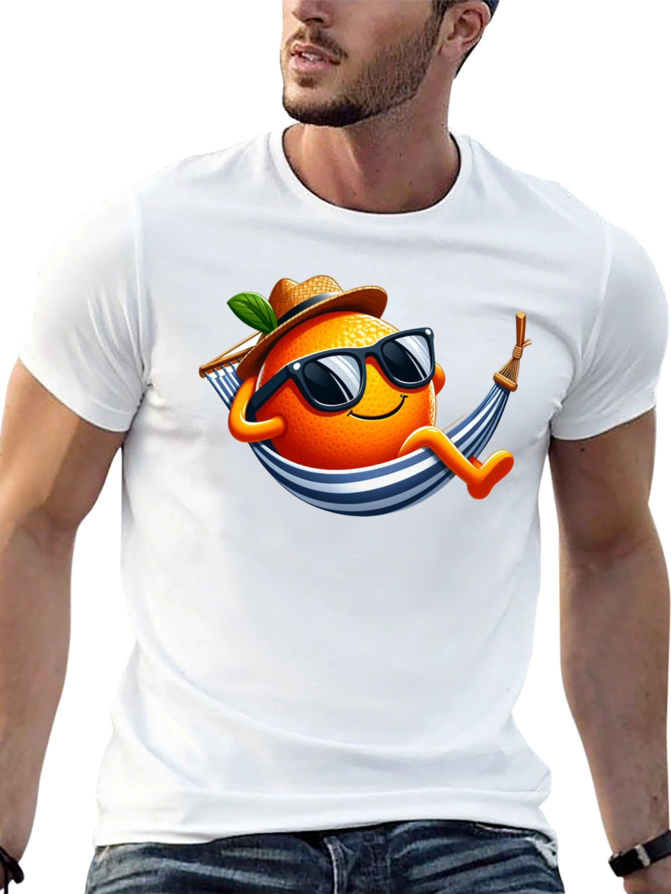 Relaxing Orange T-Shirt: Summer Vibes