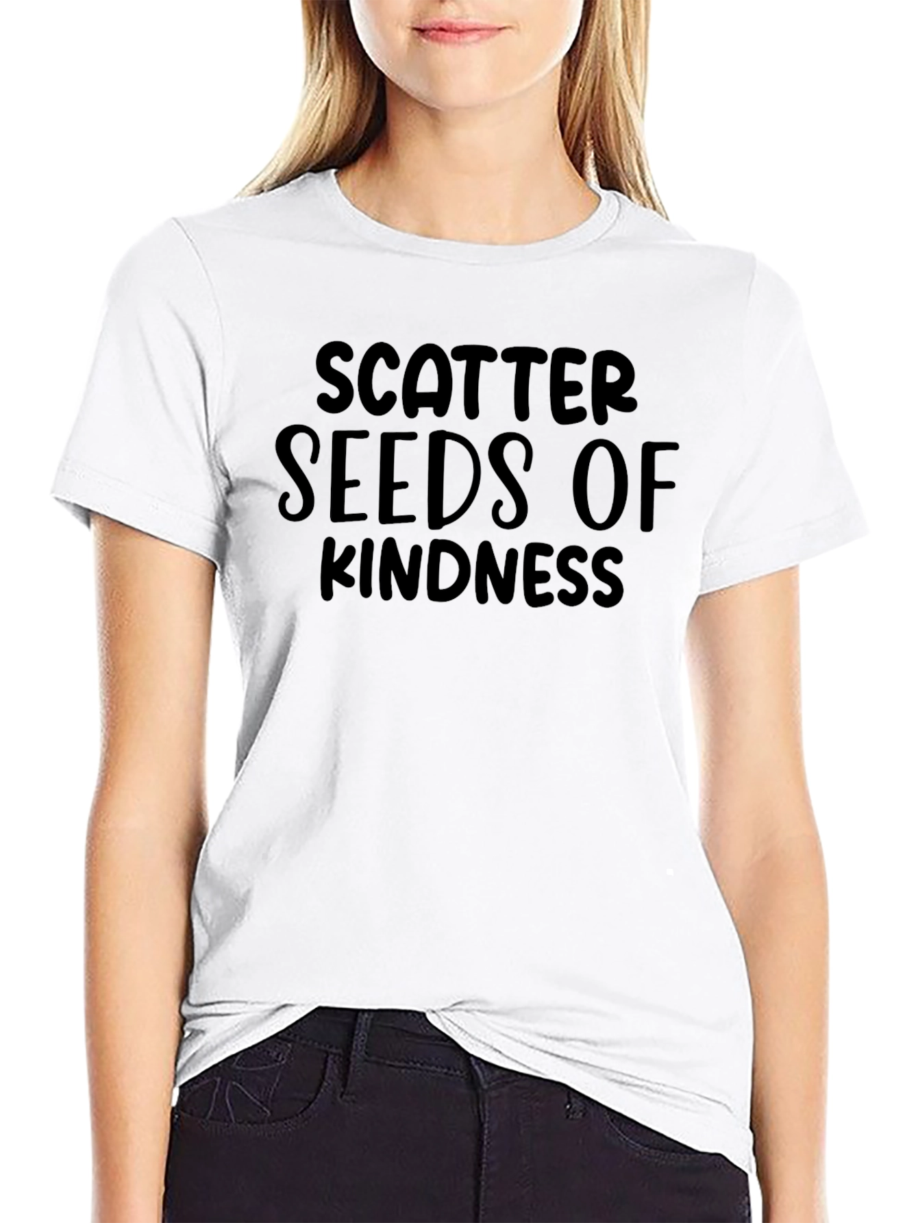 Scatter Seeds of Kindness Black Tee