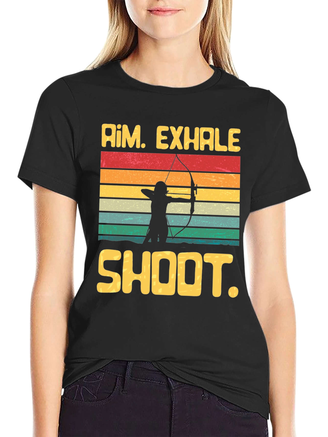 Archery Graphic Tee - Aim Exhale Shoot T-Shirt