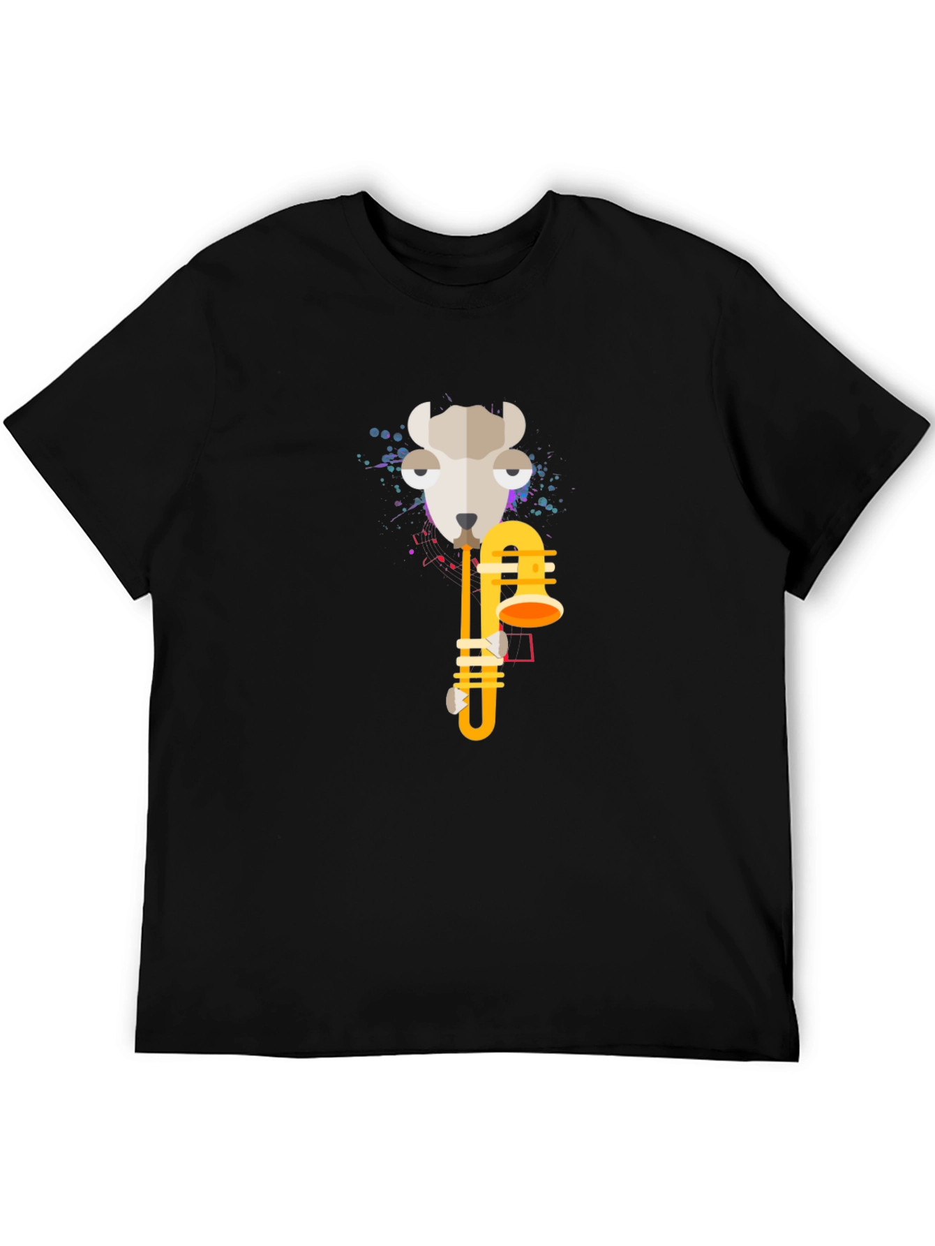 Goat Trombone T-Shirt - Cool Animal Music Tee