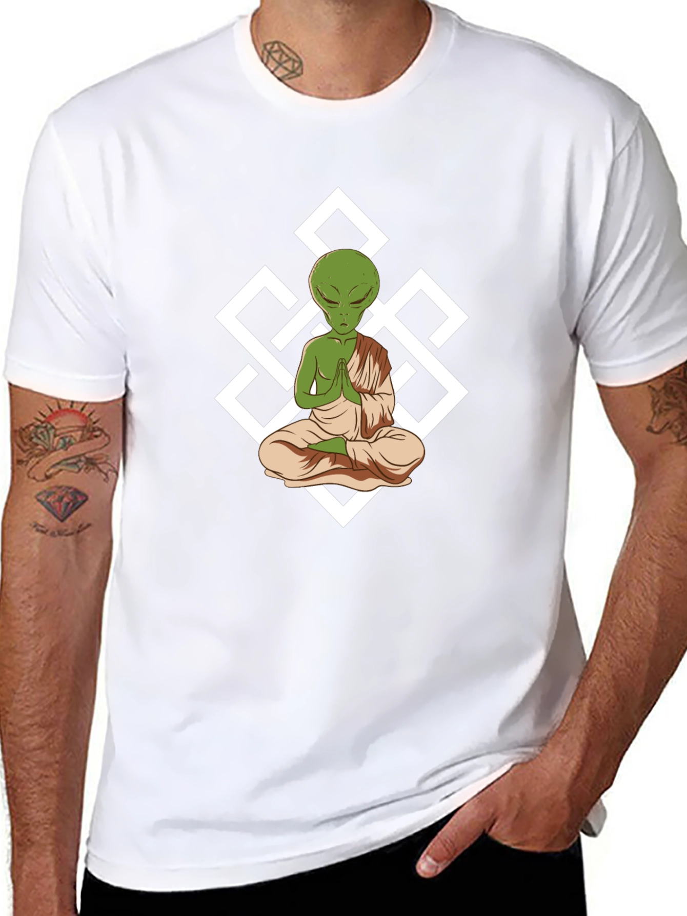 Meditating Alien Graphic Tee