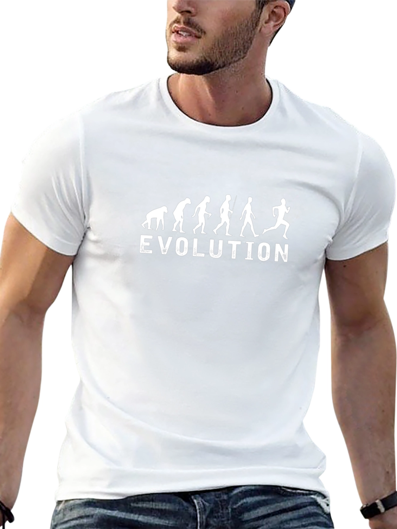 Evolution Running T-Shirt - Black Funny Runner Tee