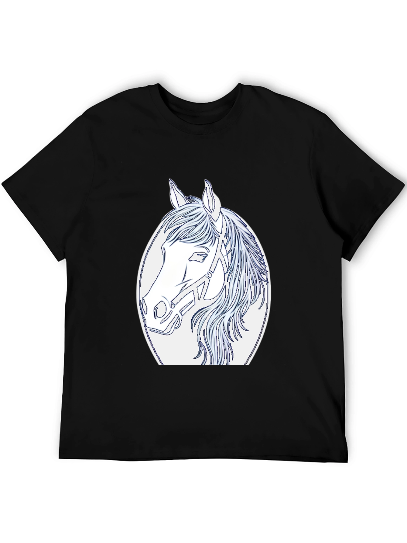 Horse Graphic Tee - Black Unisex T-Shirt