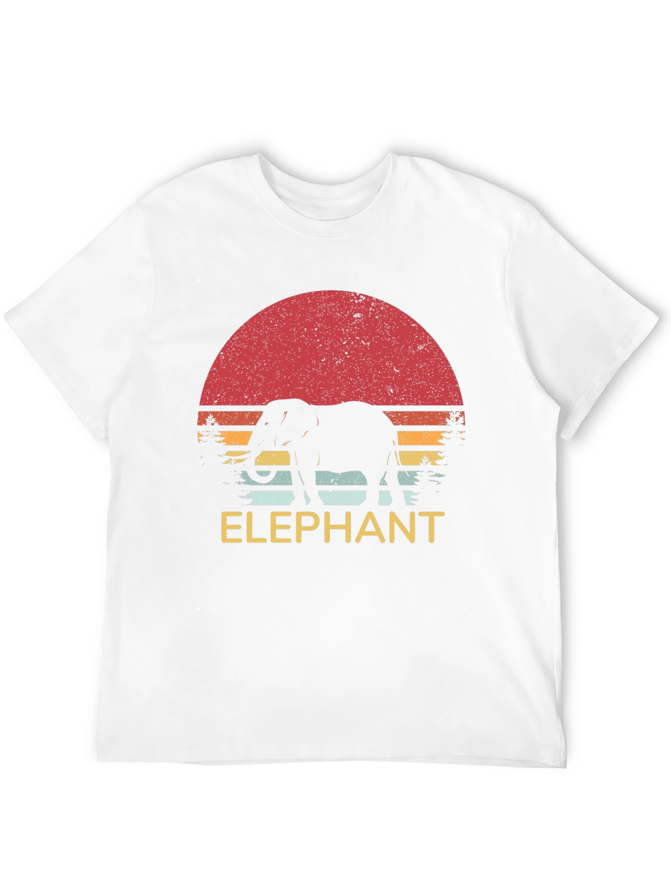 Retro Elephant Sunset Graphic Tee - Unisex