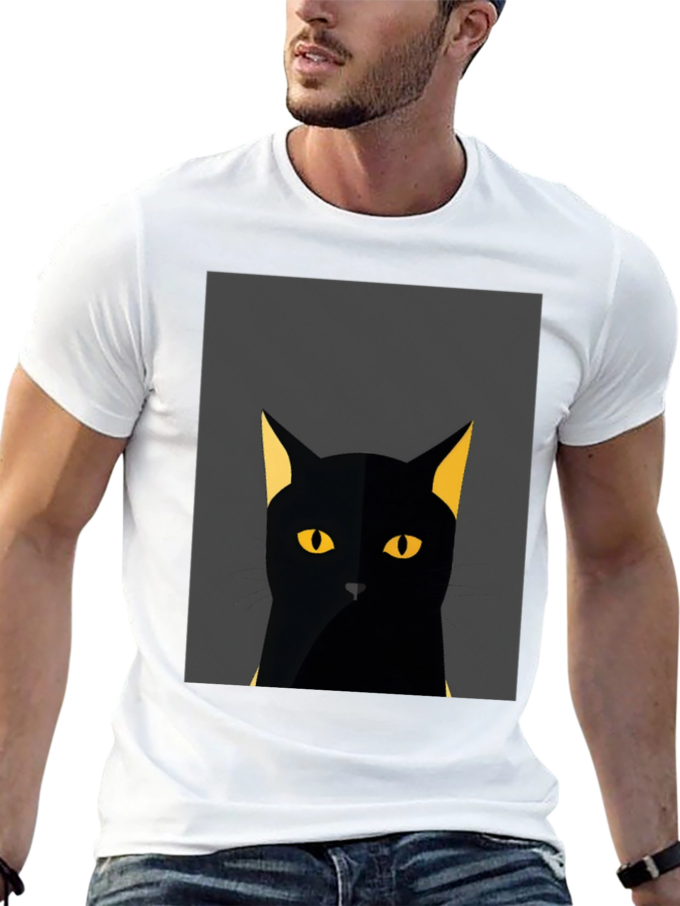 Black Cat Graphic T-Shirt - Stylish & Unique