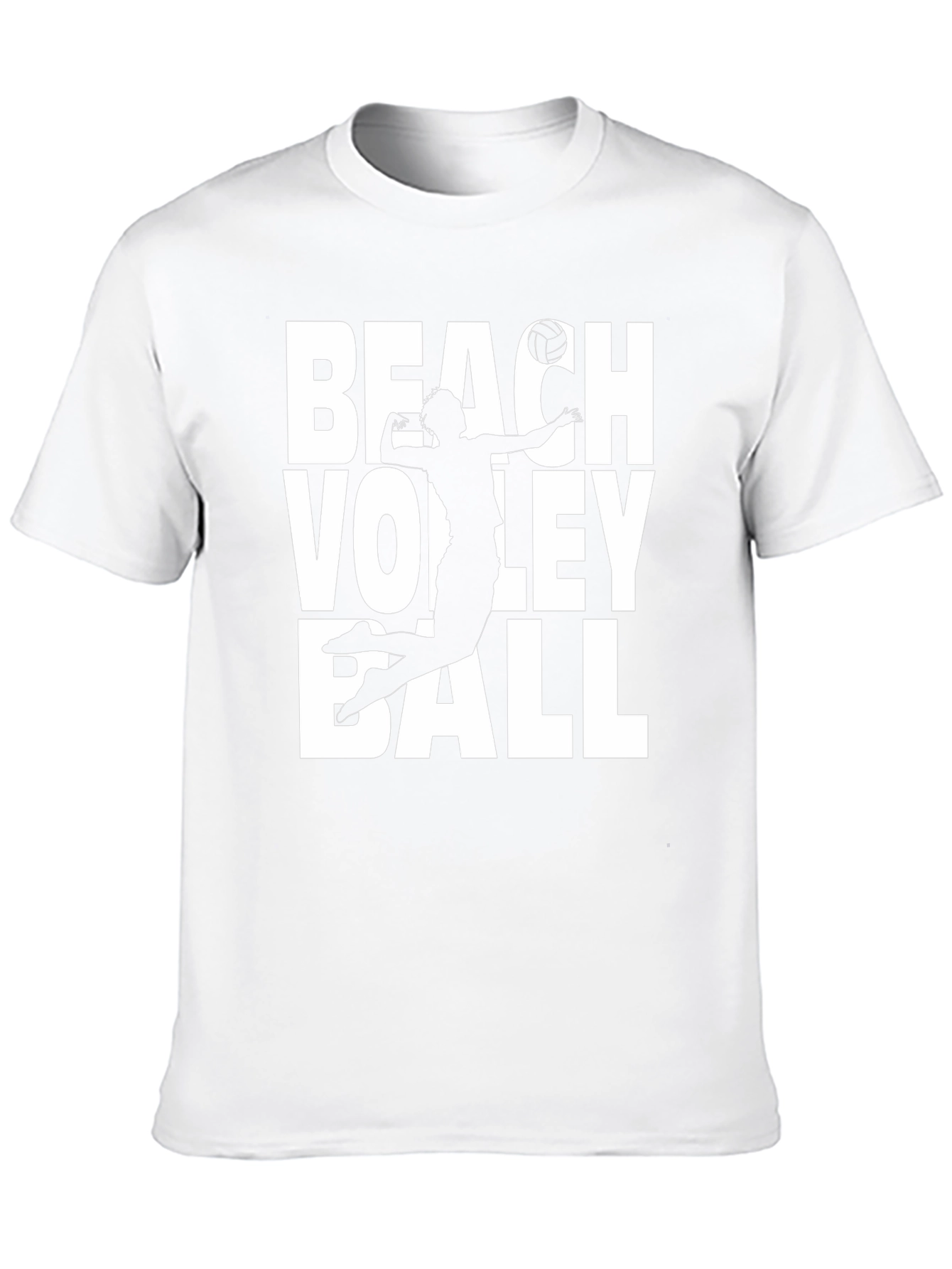 Beach Volleyball Graphic T-Shirt - Black