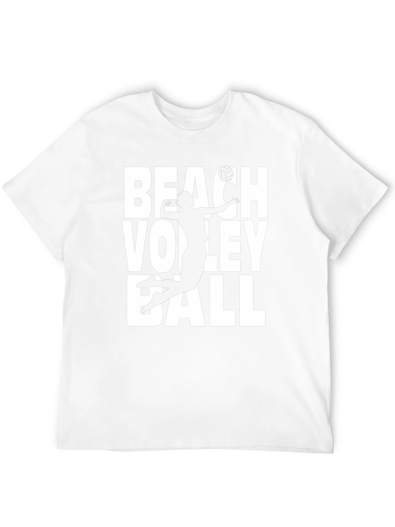Beach Volleyball Graphic T-Shirt - Black
