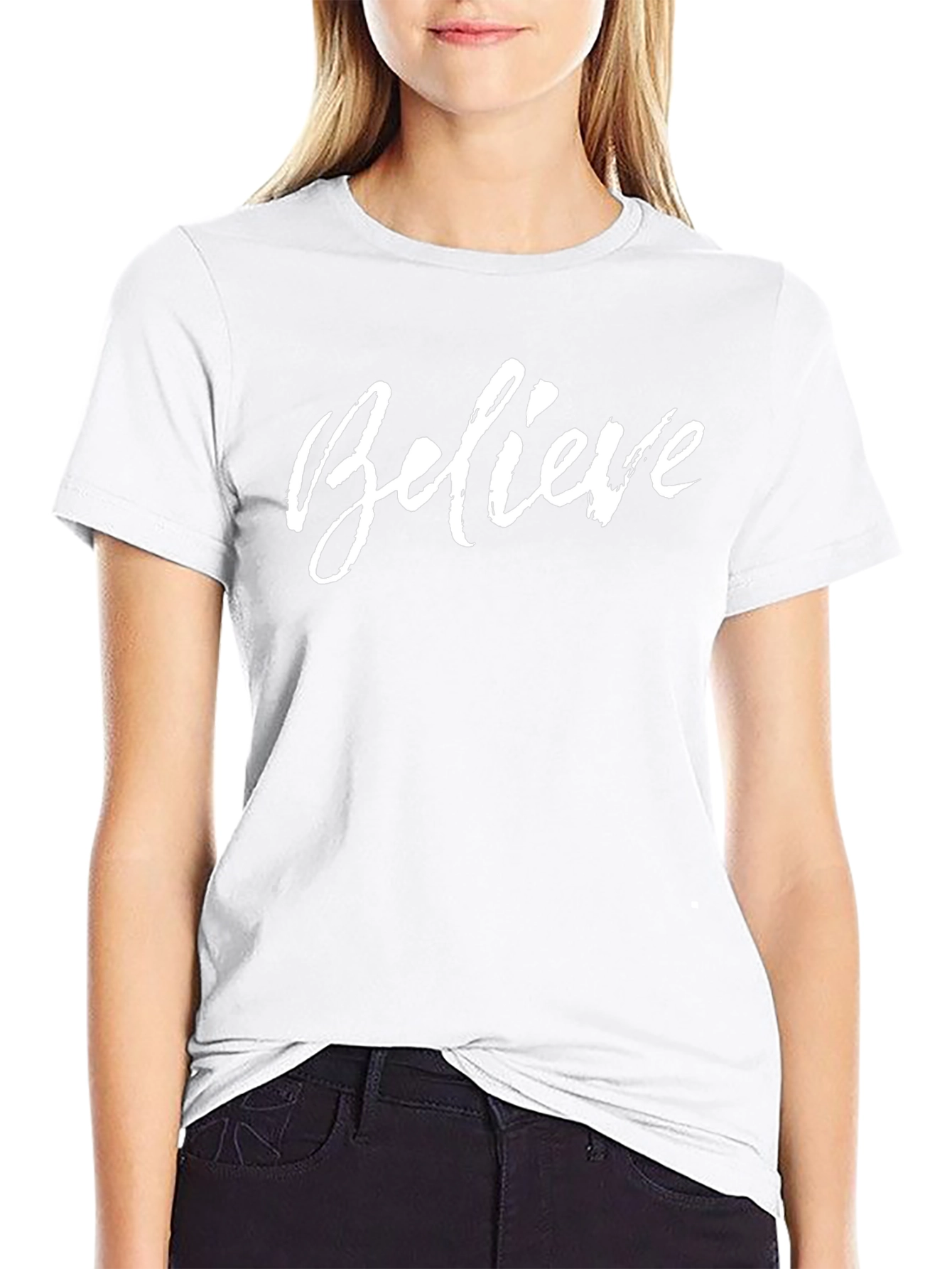 Believe Graphic Tee - Stylish Black T-Shirt