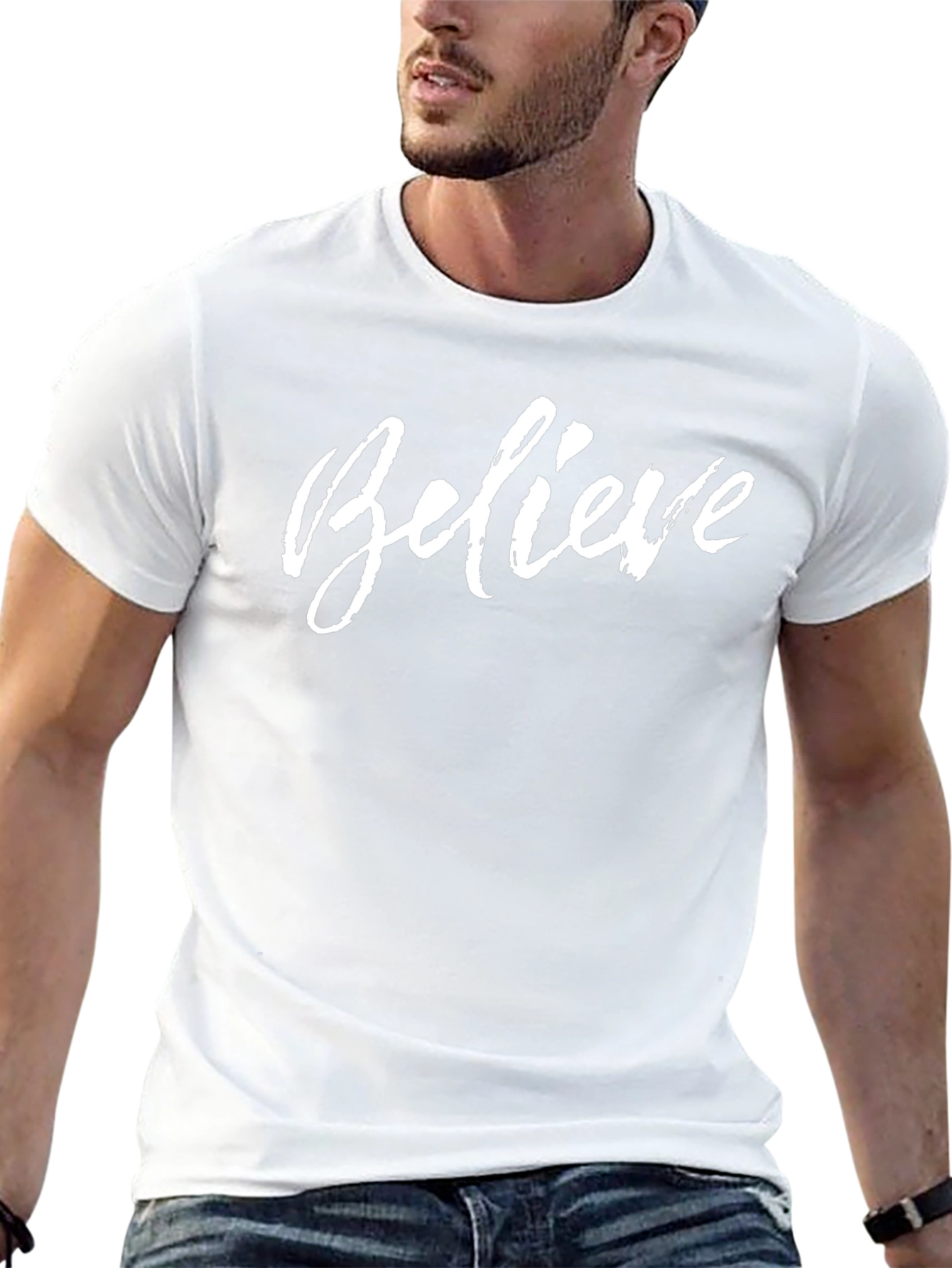Believe Graphic Tee - Stylish Black T-Shirt