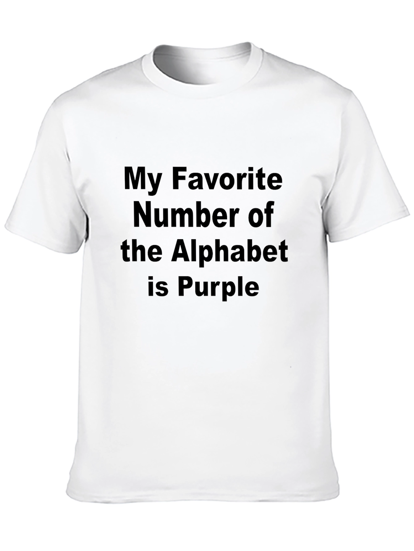 Funny Sarcastic T-Shirt: Alphabet Number is Purple