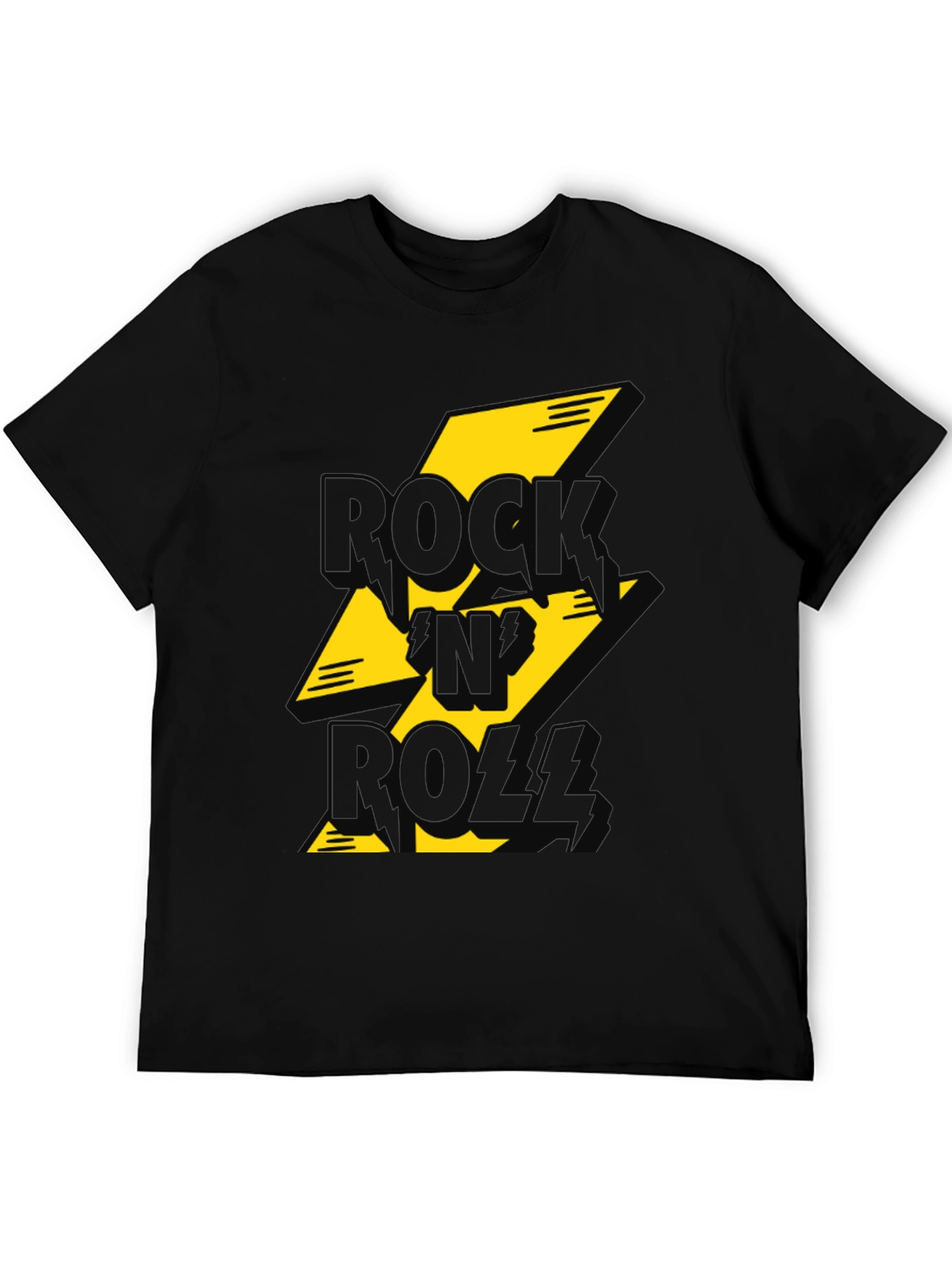 Rock n Roll Graphic Tee - Black T-Shirt