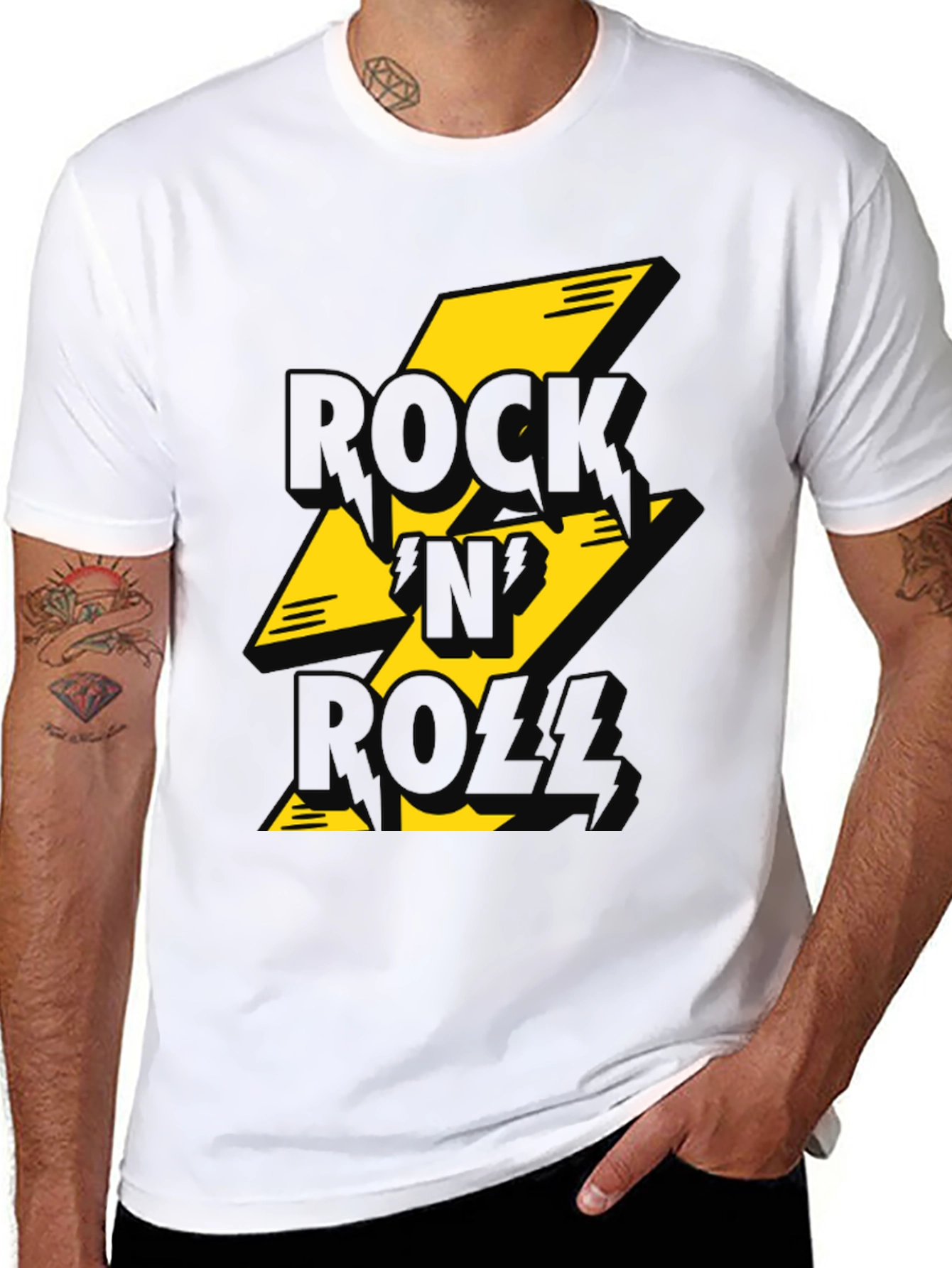 Rock n Roll Graphic Tee - Black T-Shirt