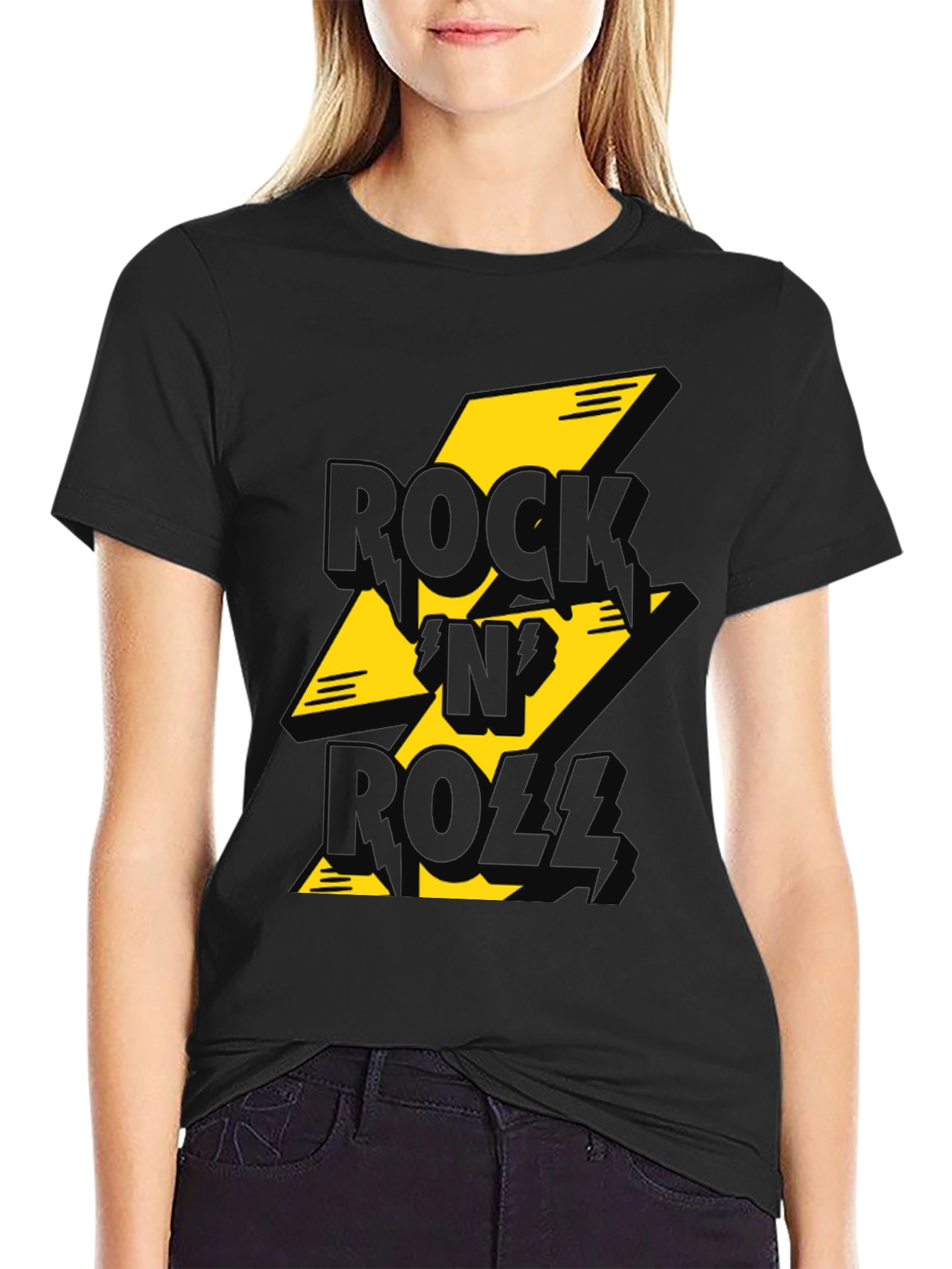 Rock n Roll Graphic Tee - Black T-Shirt