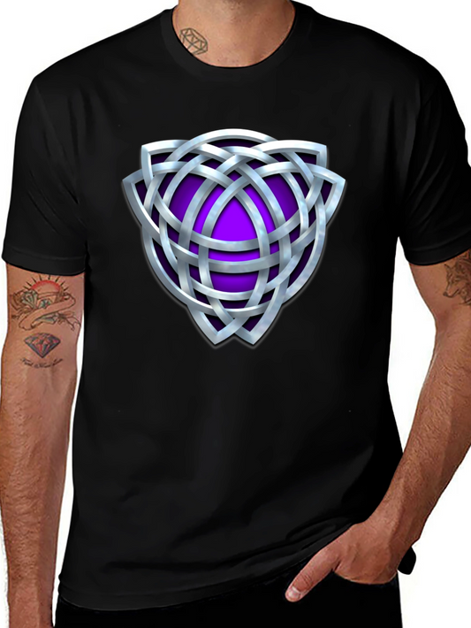 Celtic Knot Purple Shield Graphic T-Shirt