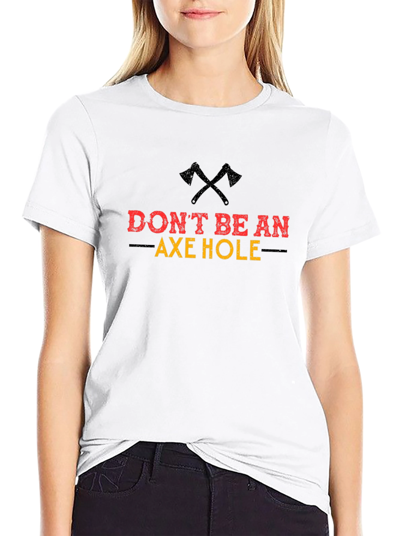 Dont Be An Axe Hole Graphic Tee - Black