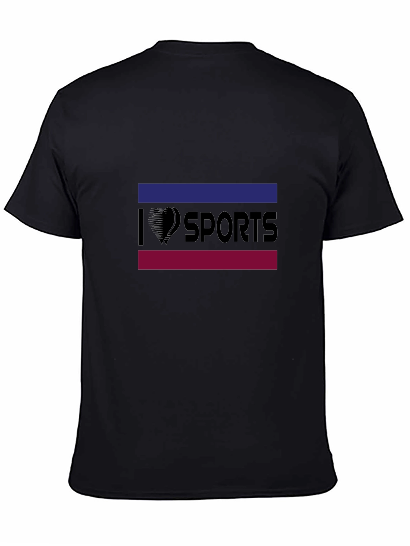 I Heart Sports Black Graphic Tee